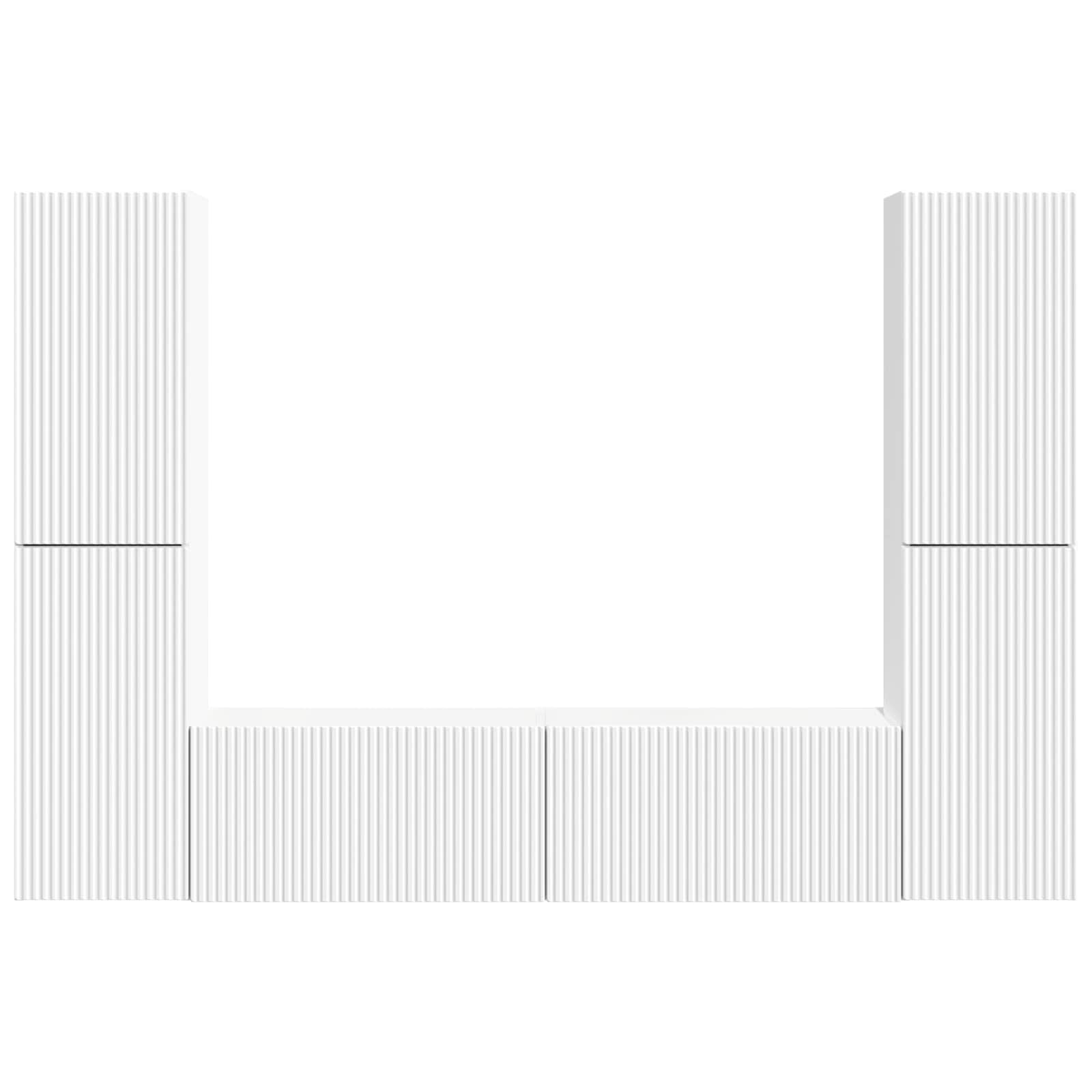Ensemble meuble TV 6 pcs Blanc Bois d'ingénierie - XIOS