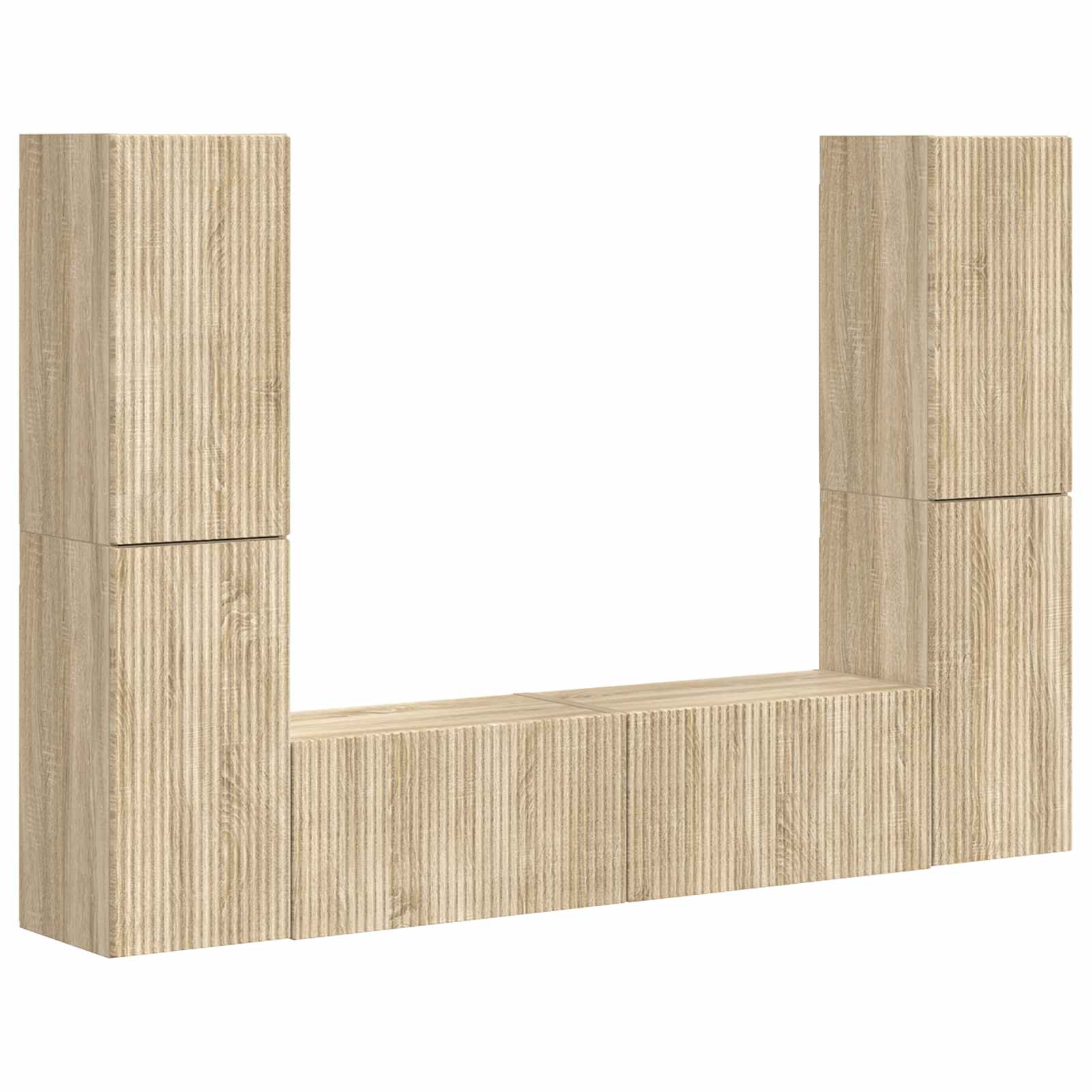 Ensemble meuble TV 6 pcs Chêne Sonoma Bois d'ingénierie - XIOS