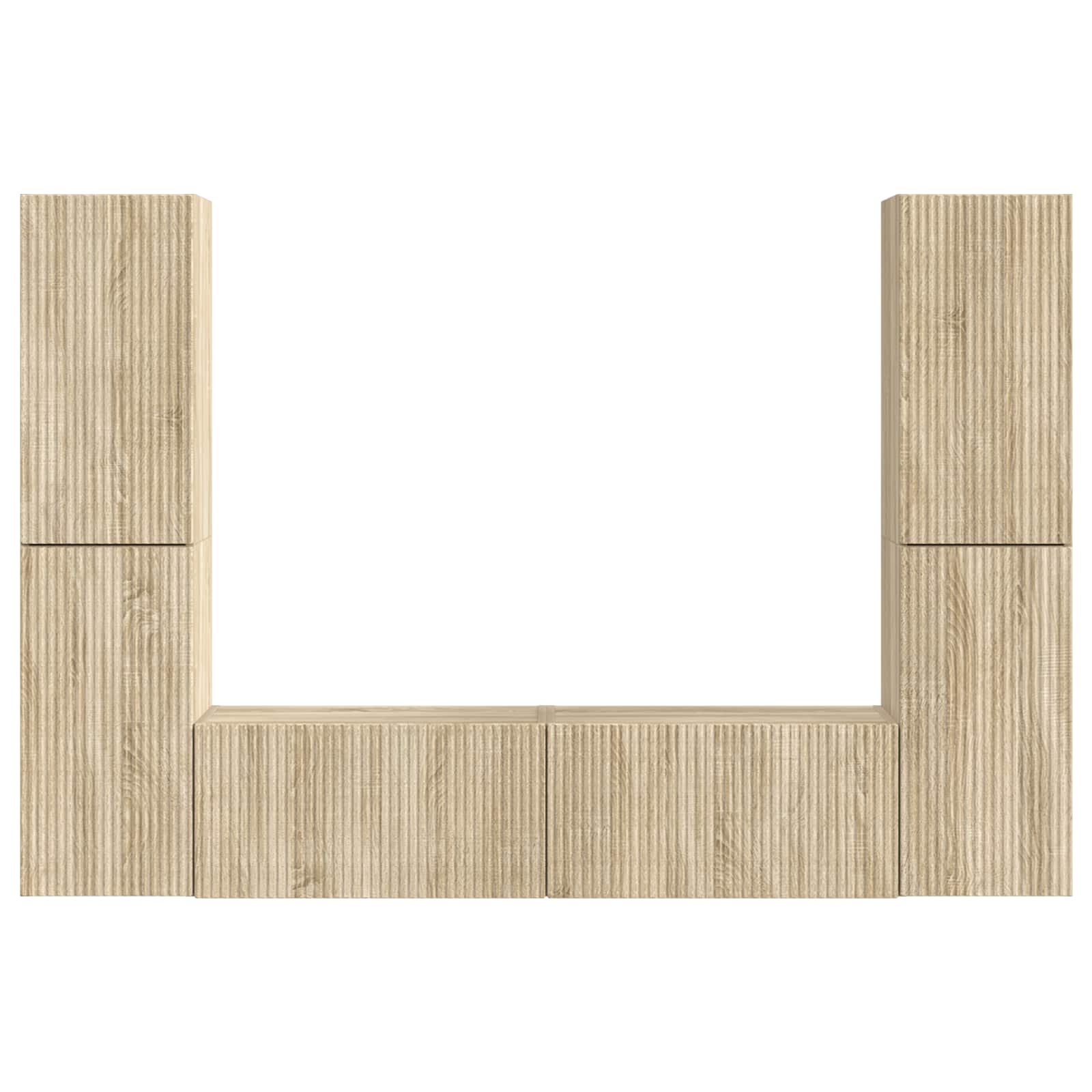 Ensemble meuble TV 6 pcs Chêne Sonoma Bois d'ingénierie - XIOS