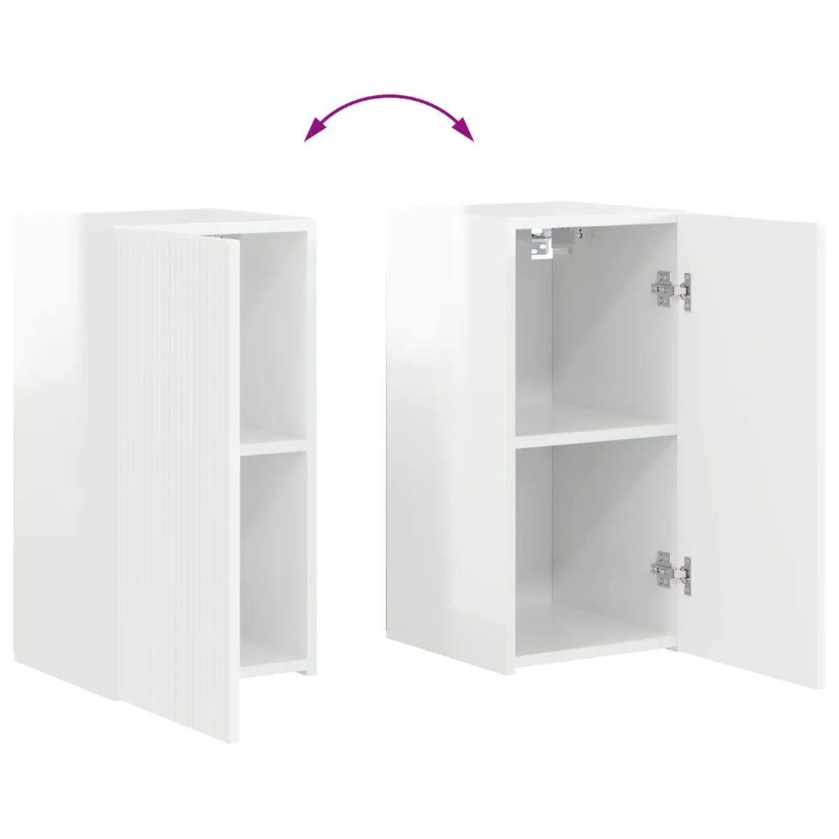Ensemble meuble TV 6 pc Blanc brillant Bois d’ingénierie - XIOS