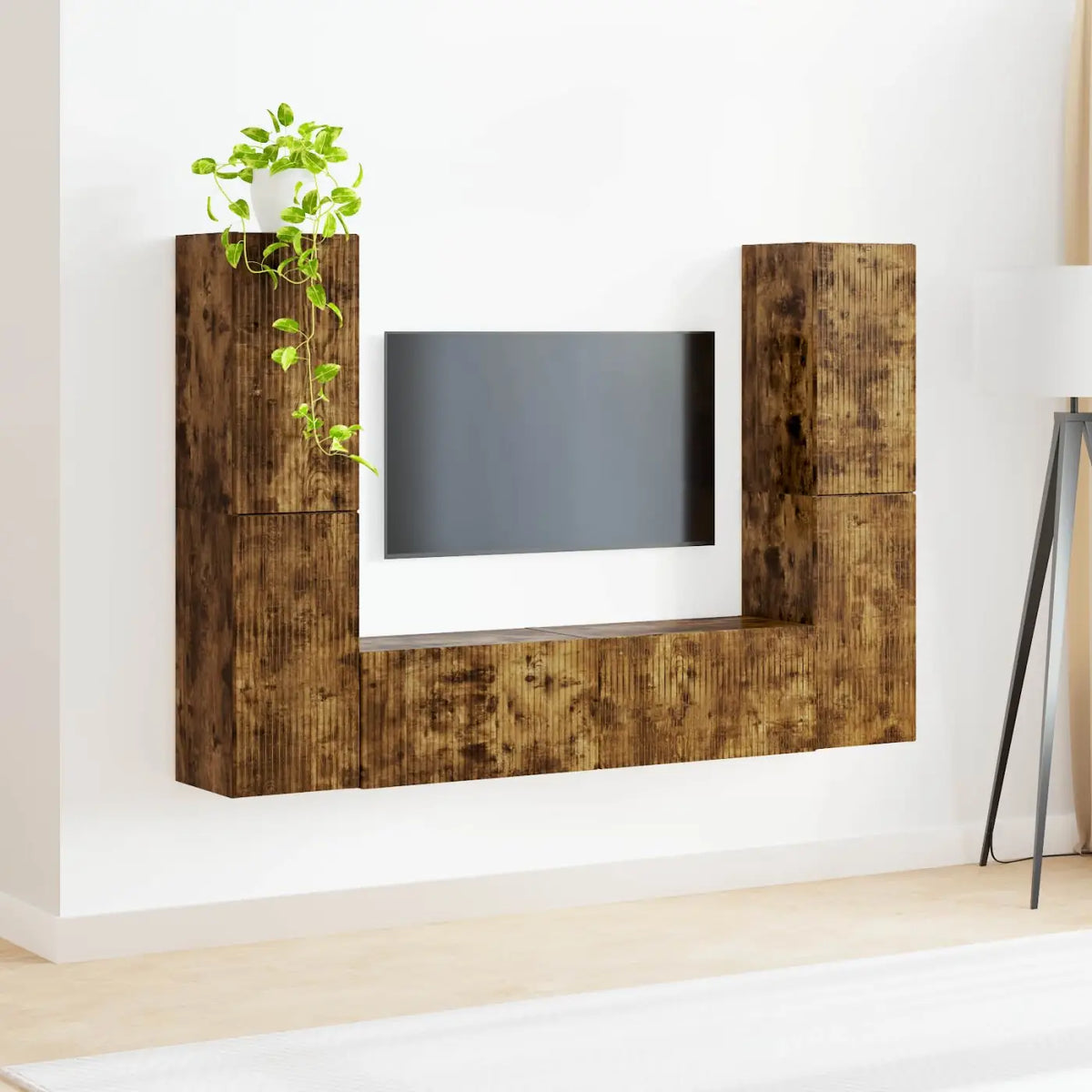 Ensemble meuble TV 6 pc Chêne fumé Bois d’ingénierie - XIOS