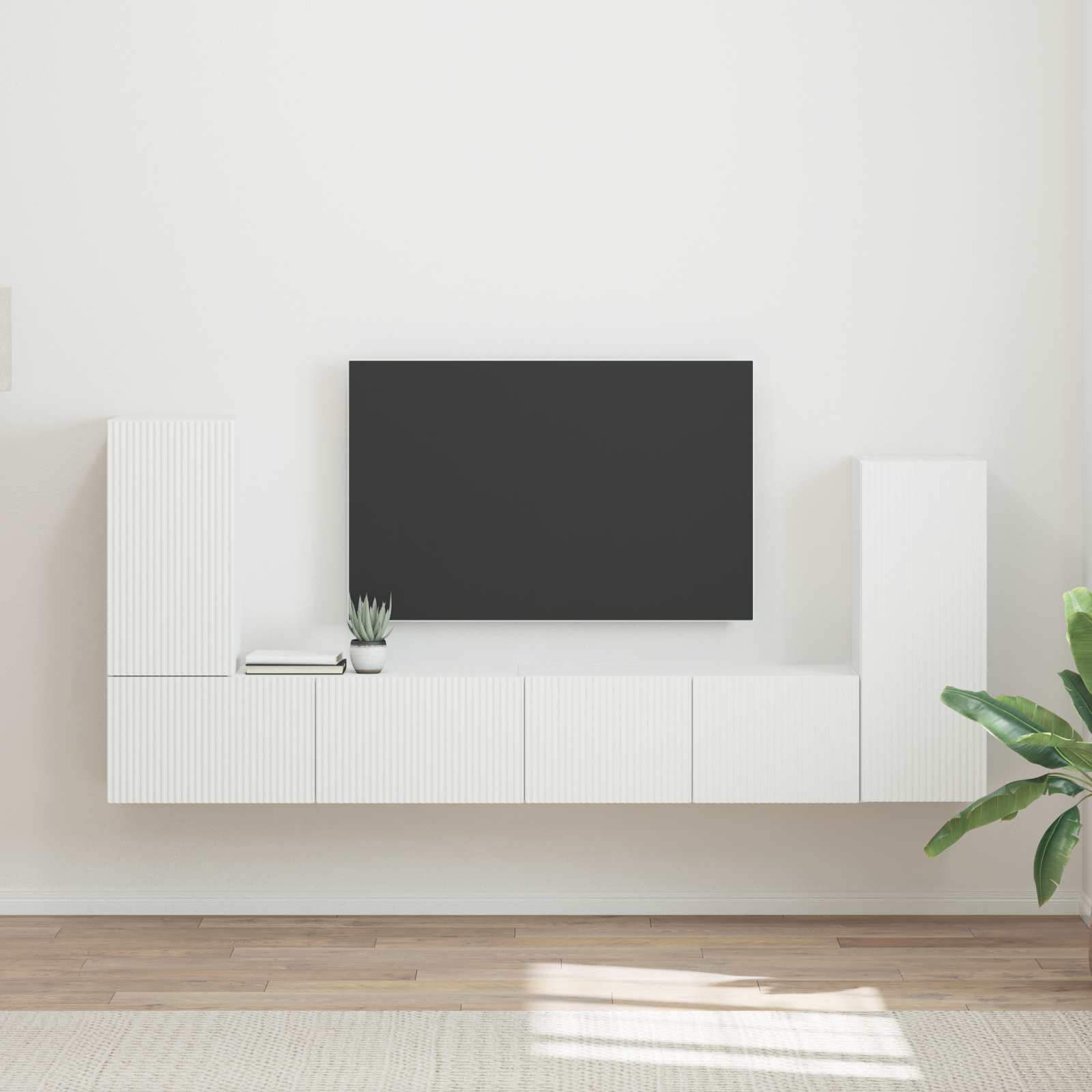 Ensemble meuble TV 4 pcs Blanc Bois d'ingénierie - XIOS