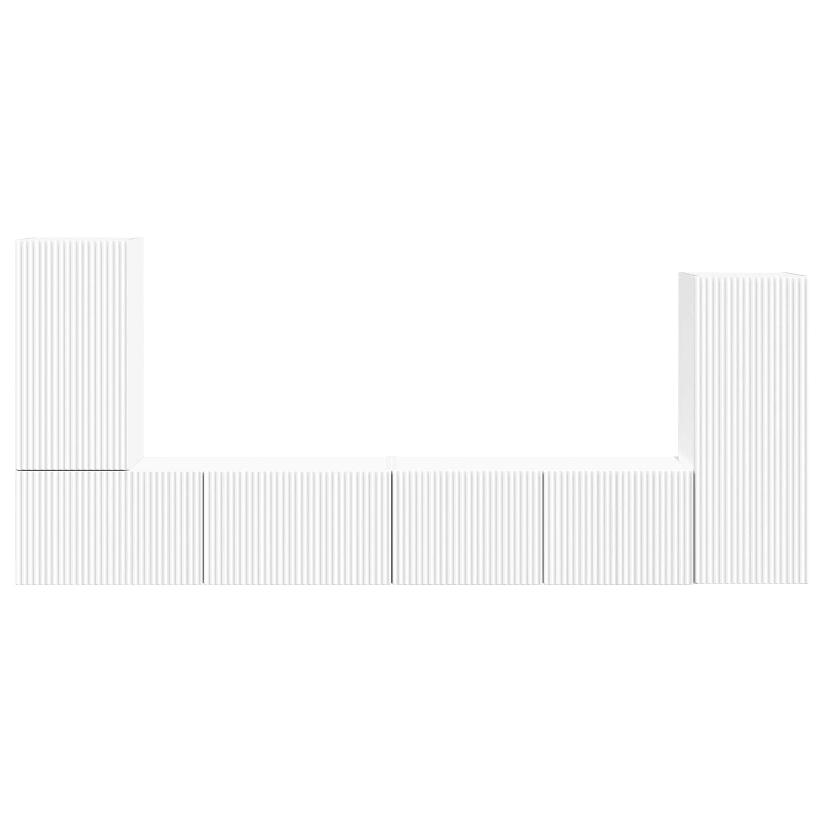 Ensemble meuble TV 4 pcs Blanc Bois d'ingénierie - XIOS