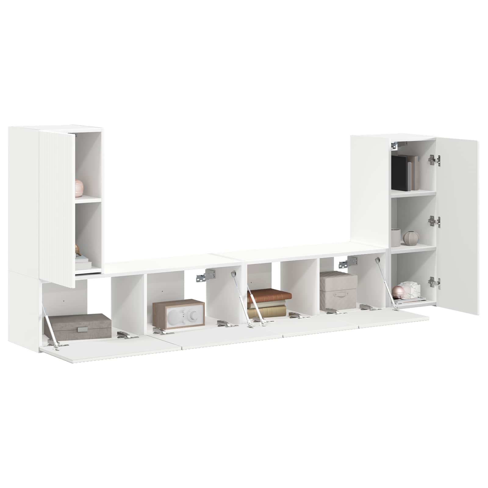 Ensemble meuble TV 4 pcs Blanc Bois d'ingénierie - XIOS