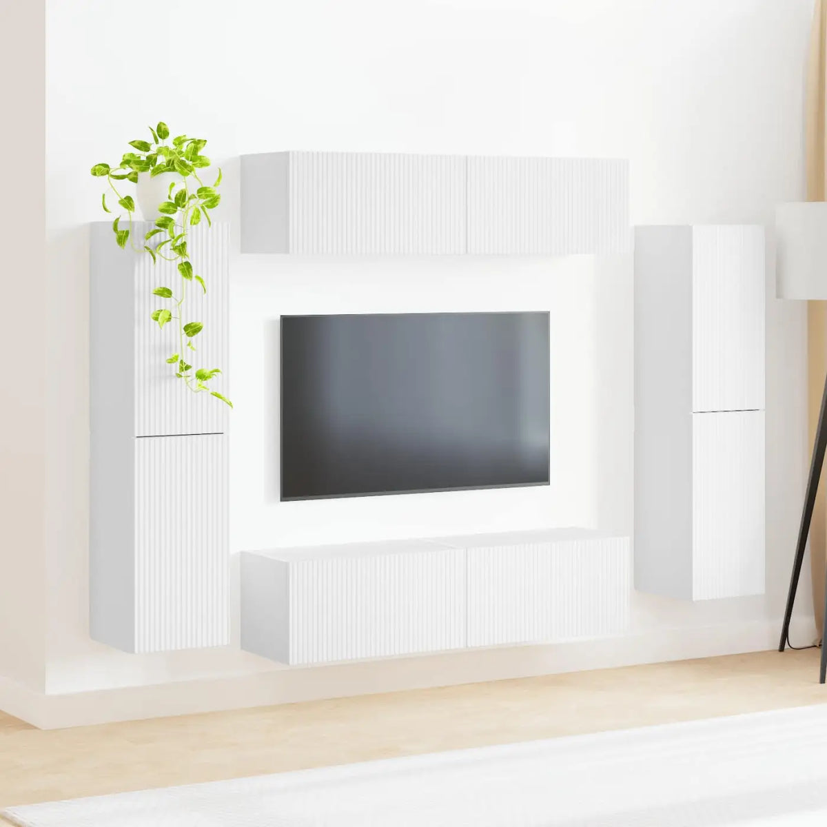 Ensemble meuble TV 8 pc Blanc Bois d’ingénierie - XIOS