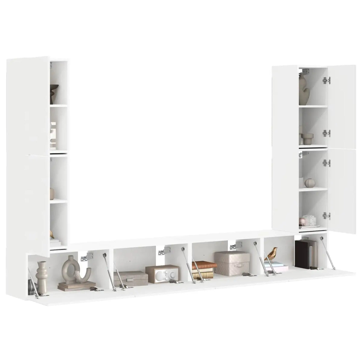 Ensemble meuble TV 8 pc Blanc Bois d’ingénierie - XIOS