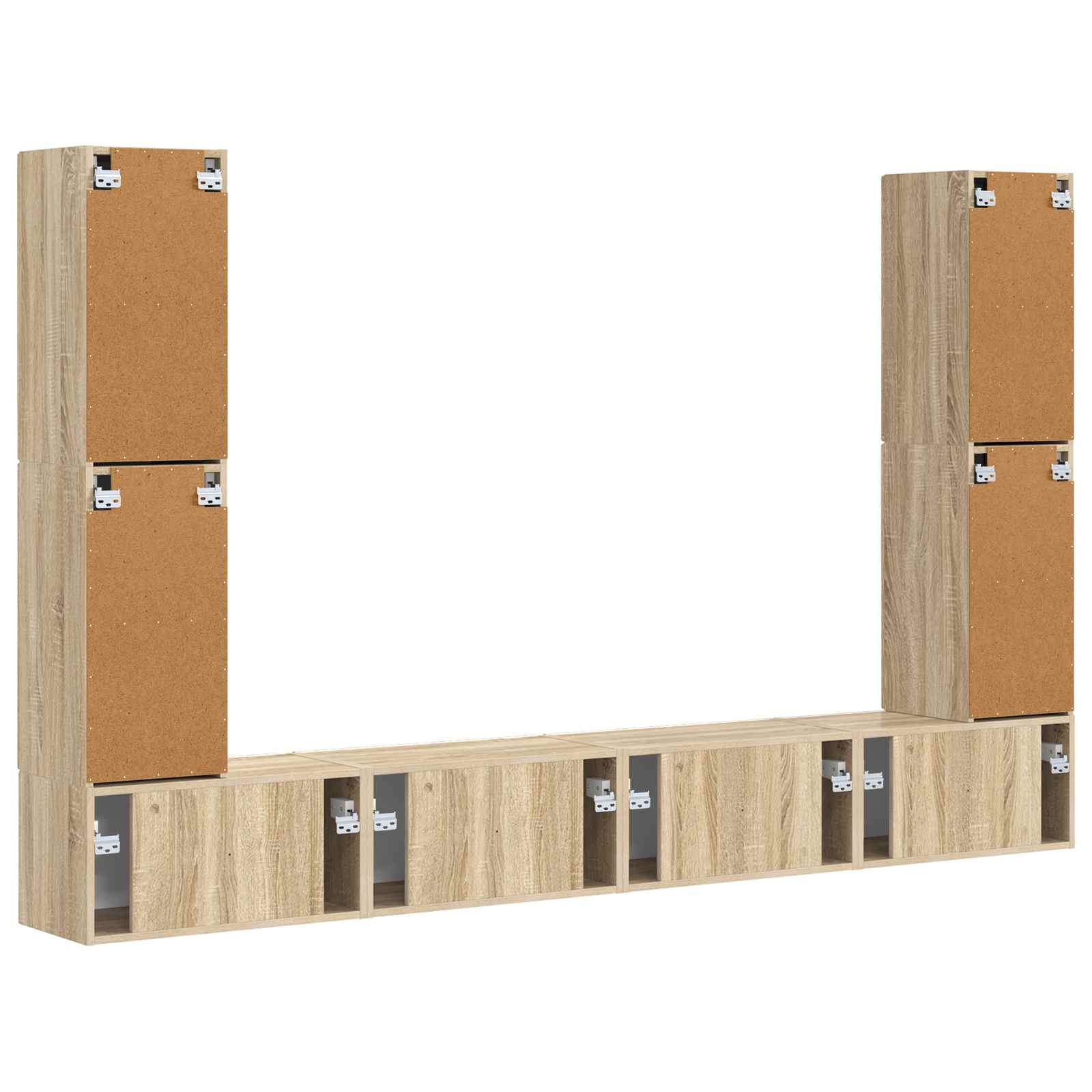 Ensemble meuble TV 8 pcs Chêne Sonoma Bois d'ingénierie - XIOS