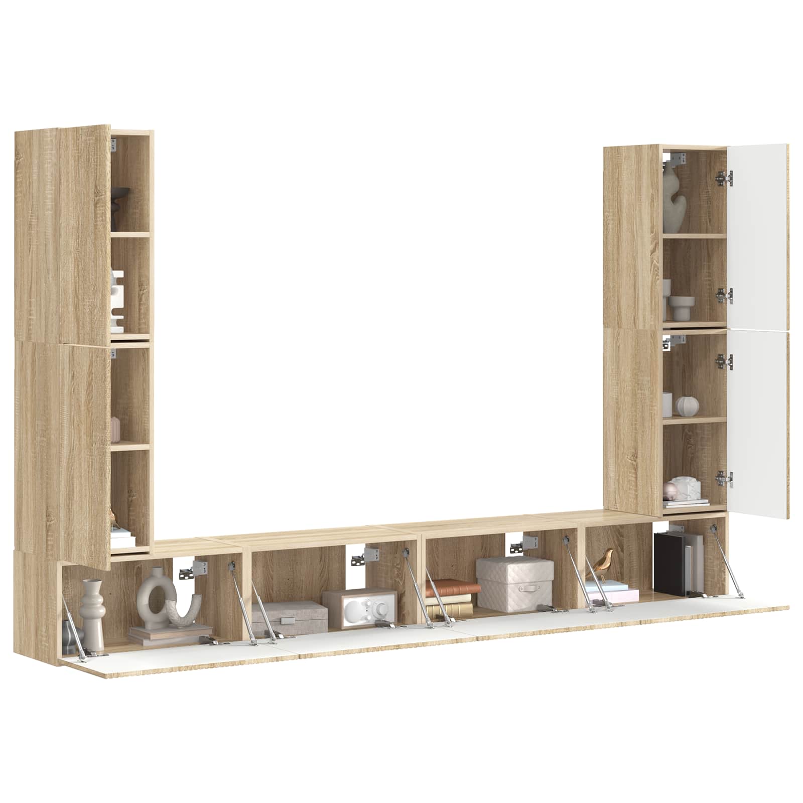 Ensemble meuble TV 8 pcs Chêne Sonoma Bois d'ingénierie - XIOS