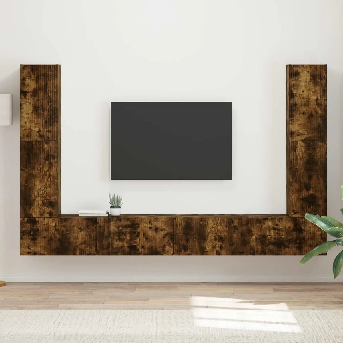 Ensemble meuble TV 8 pc Chêne fumé Bois d’ingénierie - XIOS