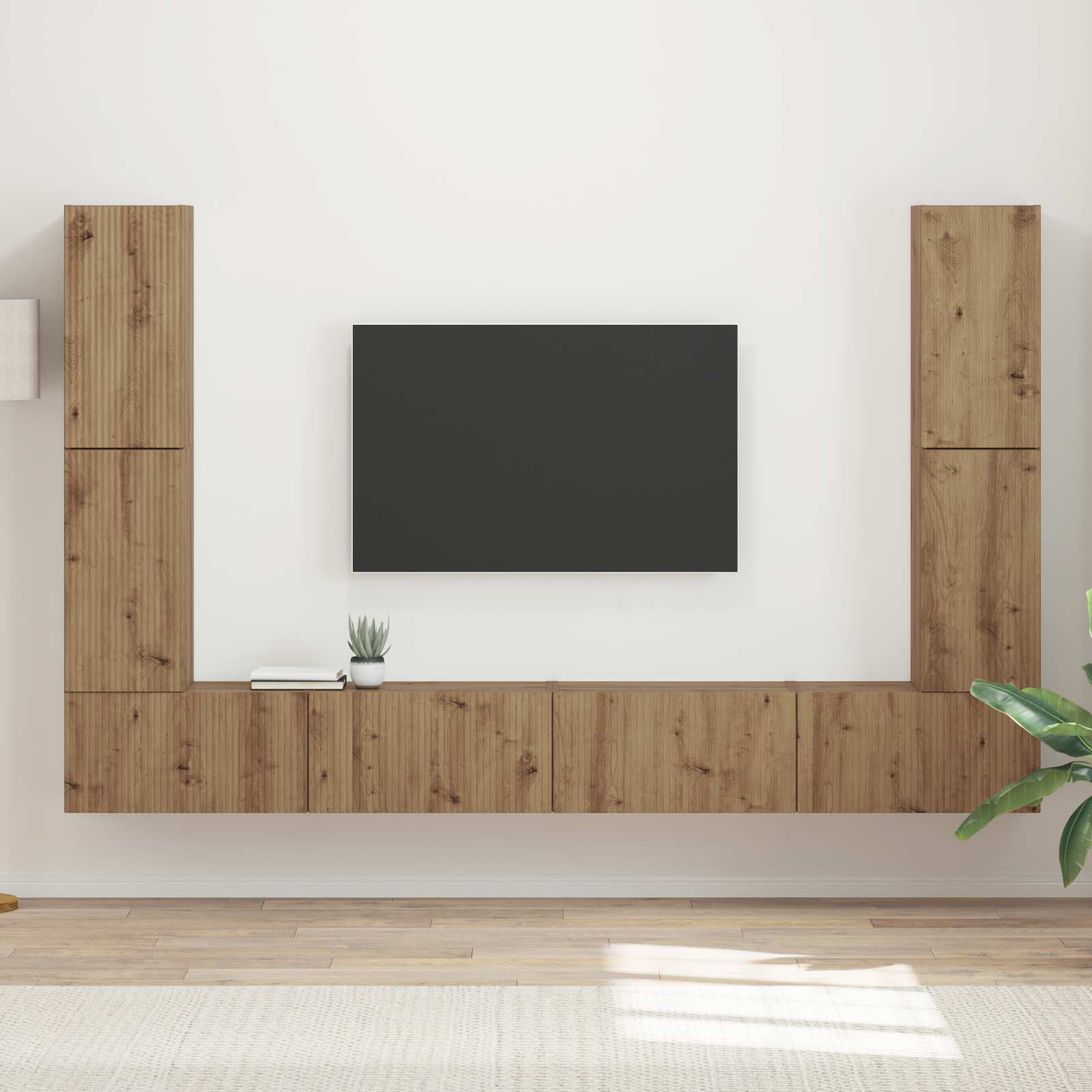 Ensemble meuble TV 8 pcs Chêne artisanal Bois d'ingénierie - XIOS