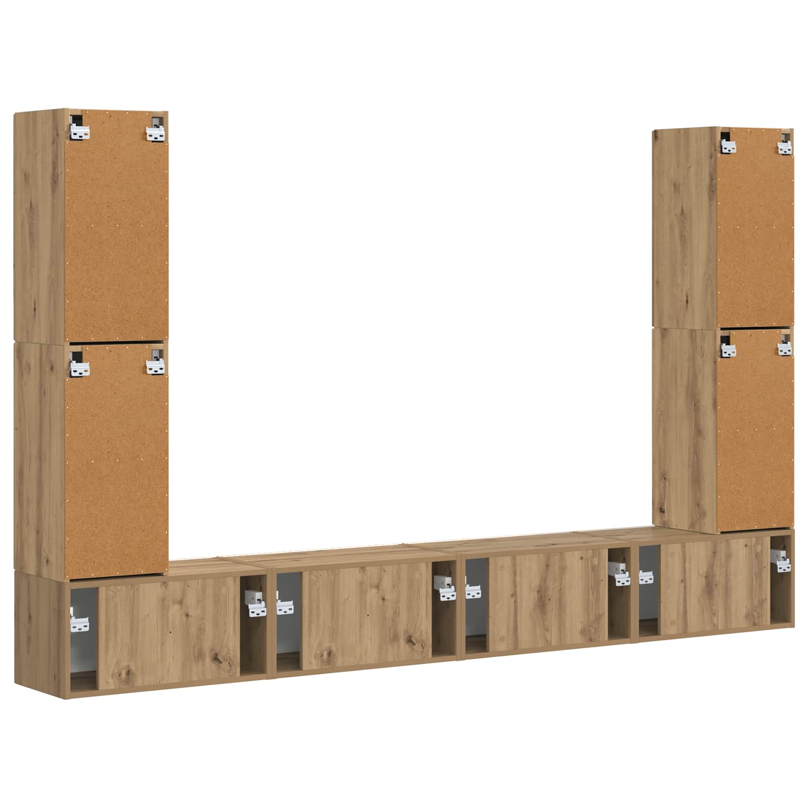 Ensemble meuble TV 8 pcs Chêne artisanal Bois d'ingénierie - XIOS