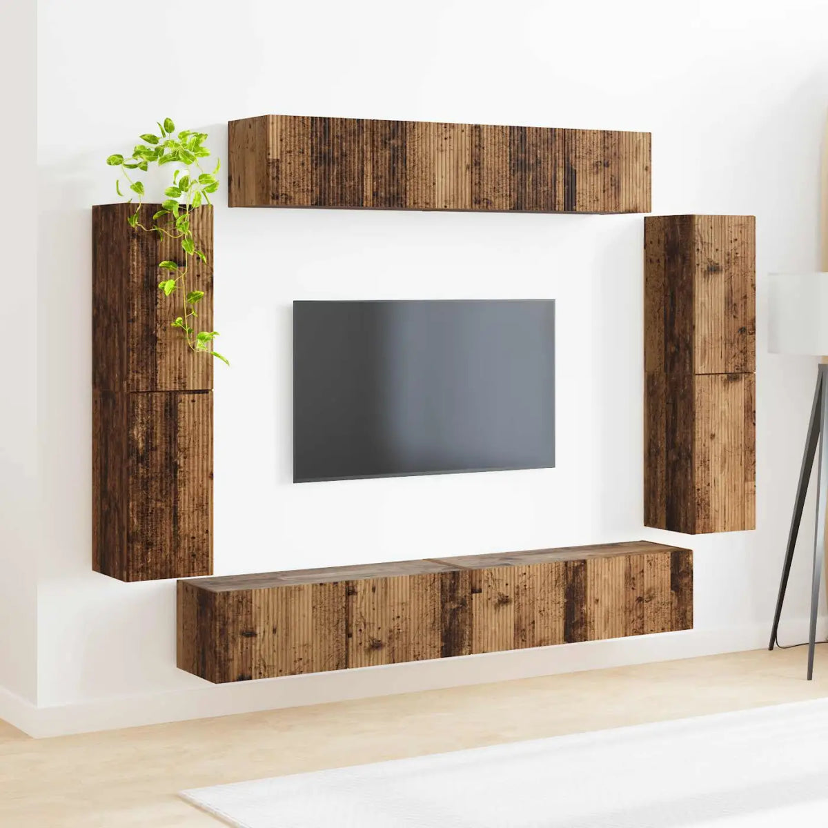 Meuble TV 8 pc Bois ancien - XIOS