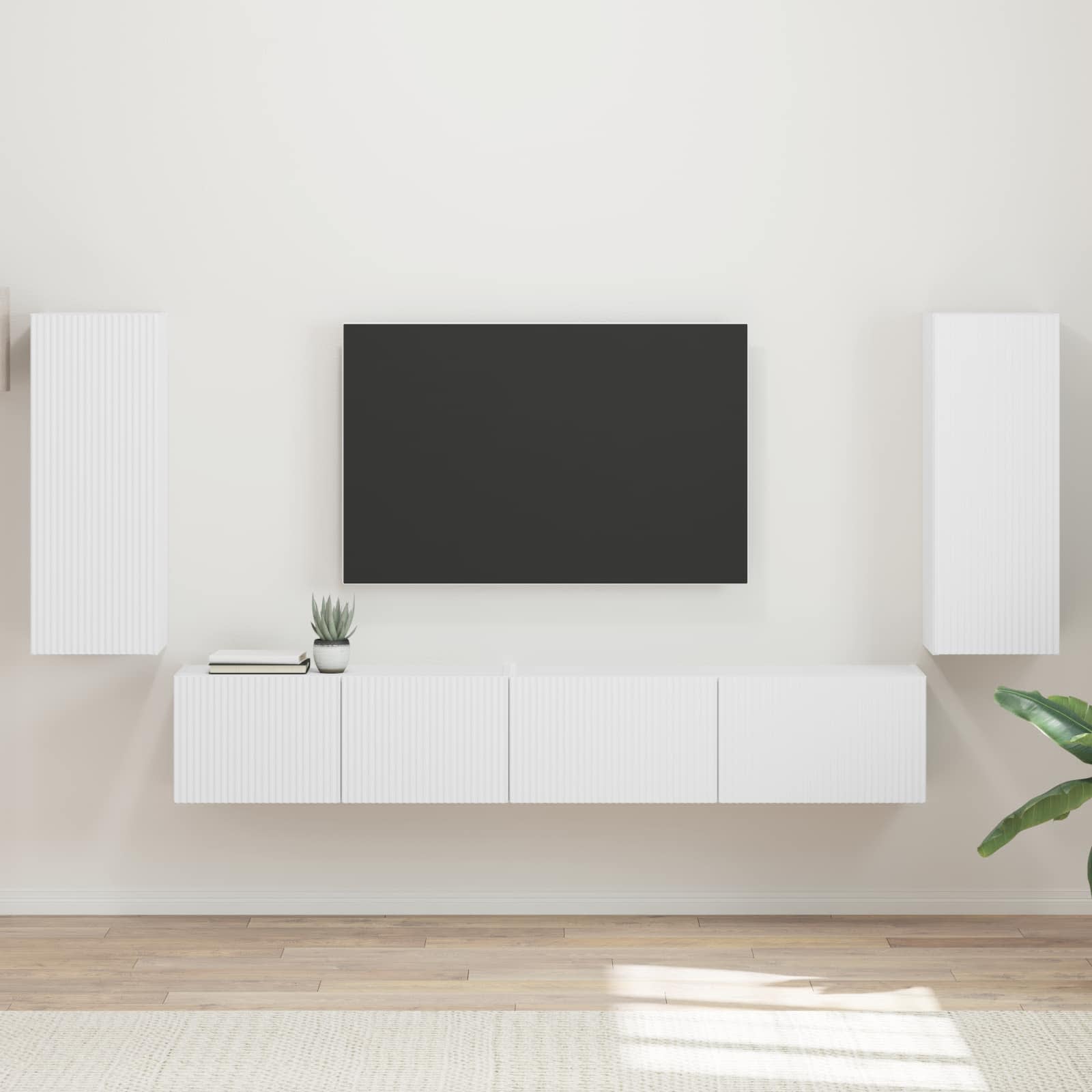 Ensemble meuble TV 4 pcs Blanc Bois d'ingénierie - XIOS