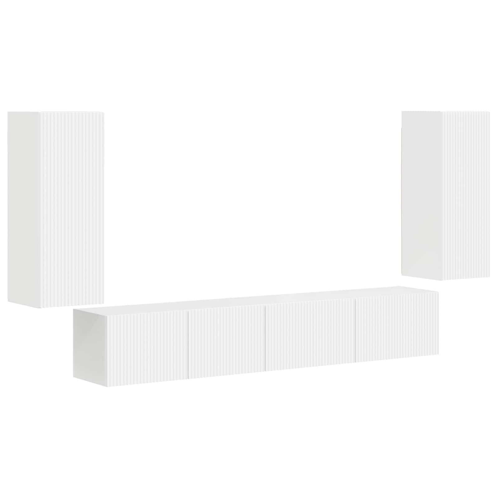 Ensemble meuble TV 4 pcs Blanc Bois d'ingénierie - XIOS