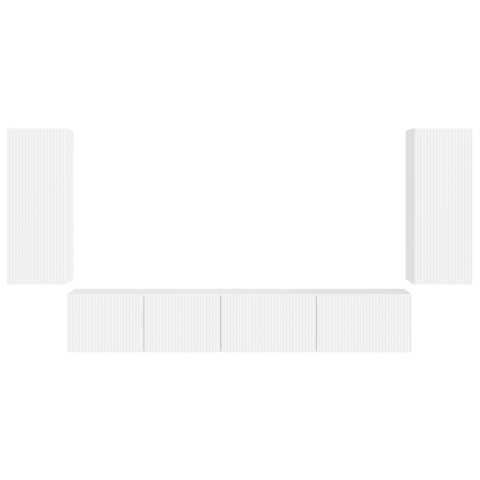 Ensemble meuble TV 4 pcs Blanc Bois d'ingénierie - XIOS