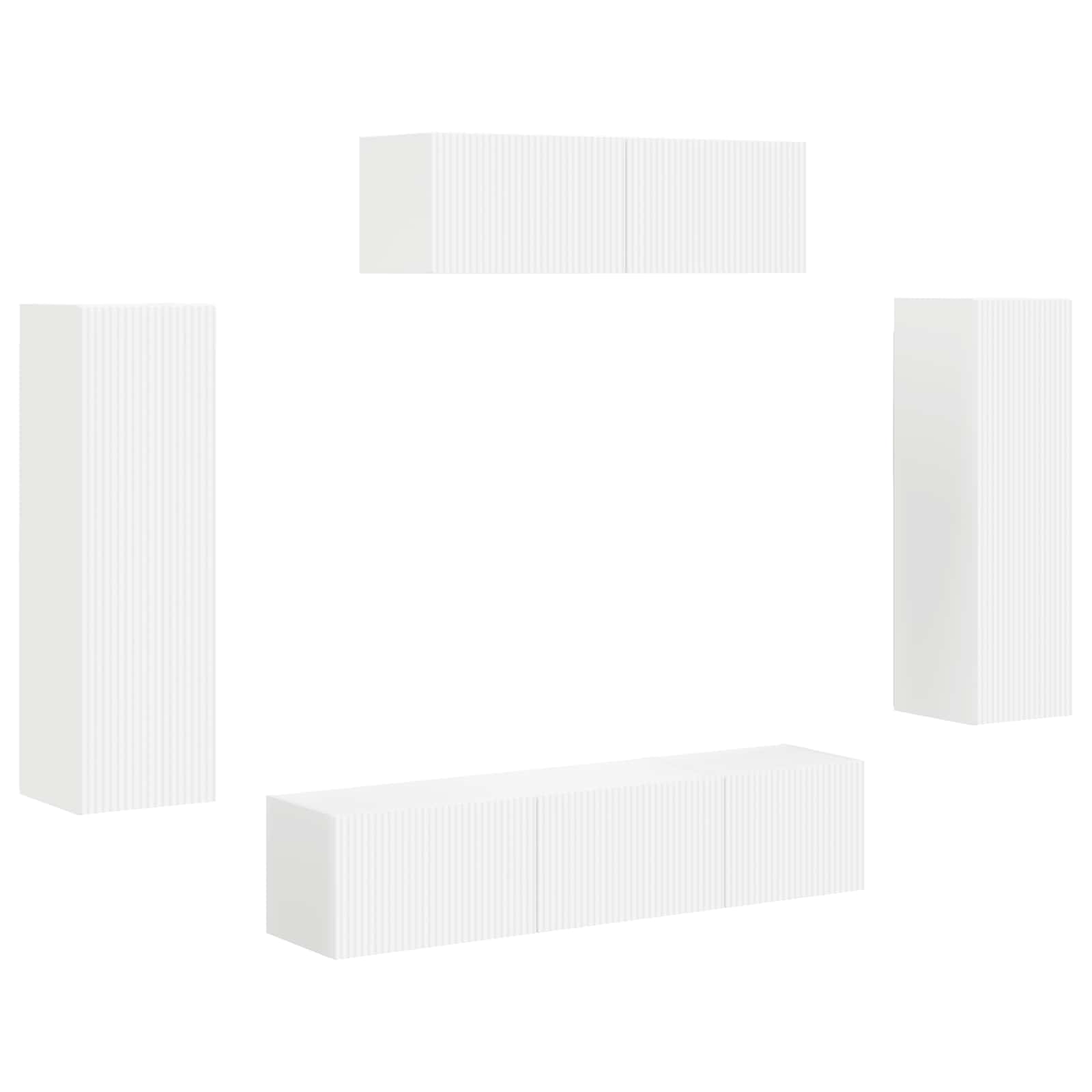 Meuble TV 5 pcs Blanc - XIOS