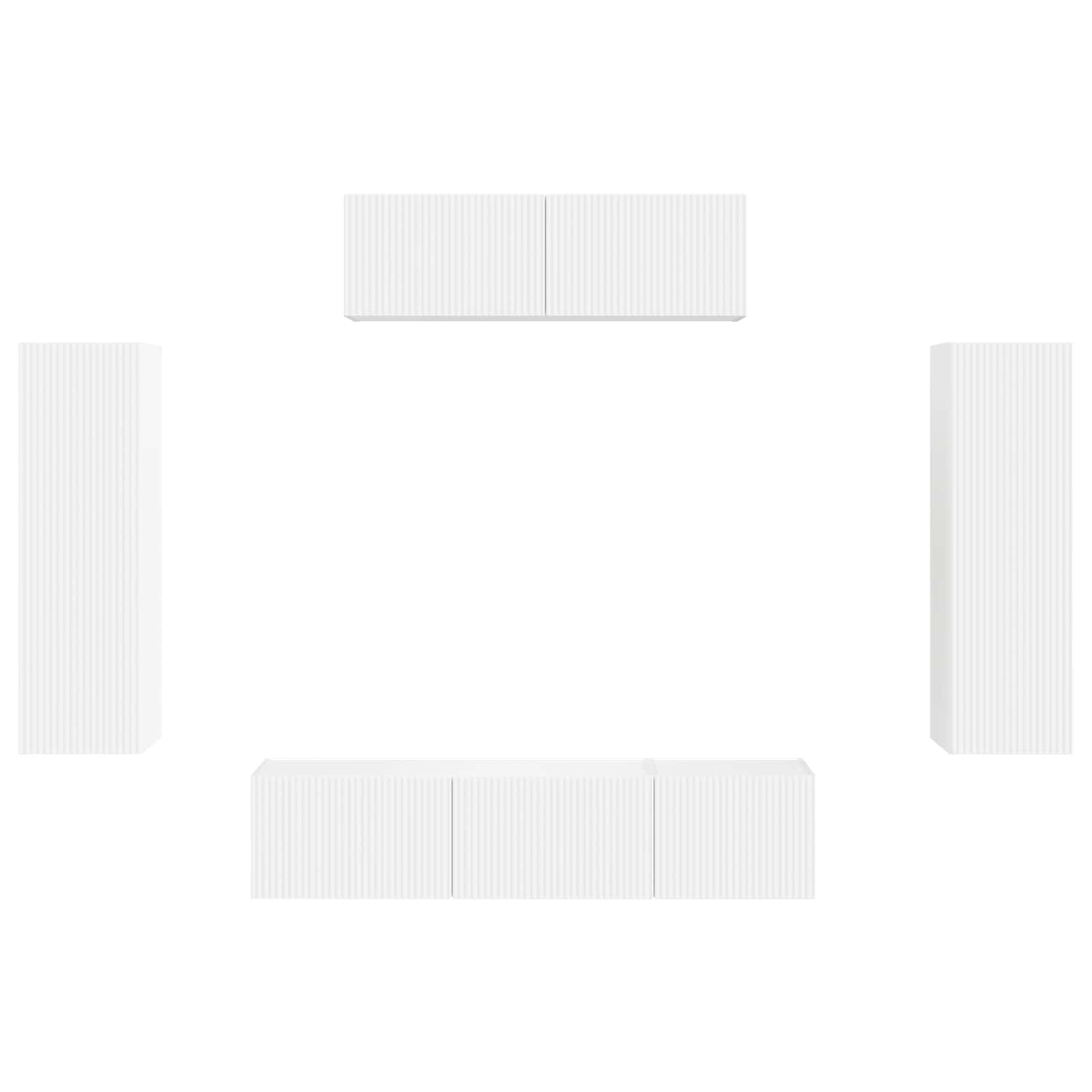 Meuble TV 5 pcs Blanc - XIOS