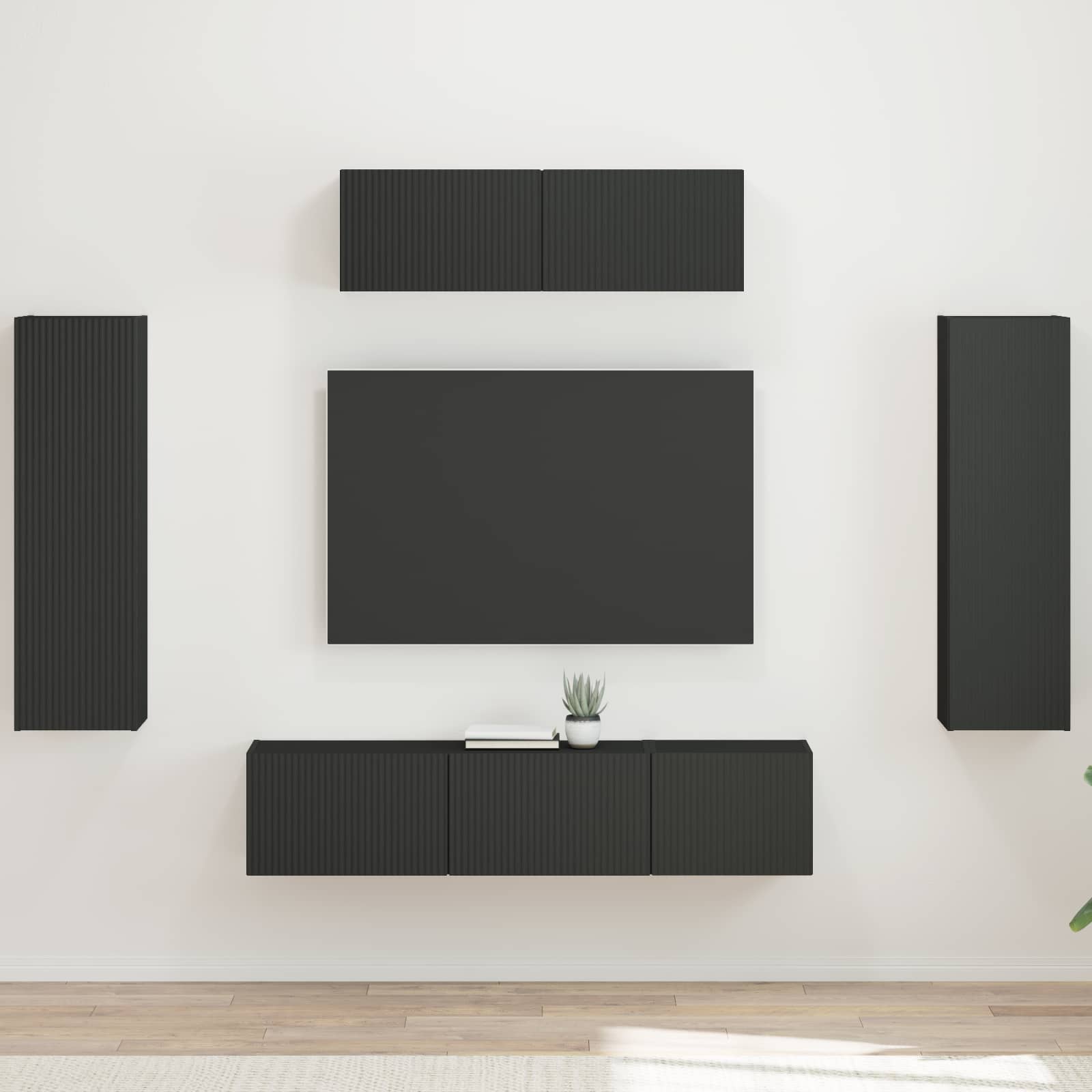 Meuble TV 5 pcs Noir - XIOS