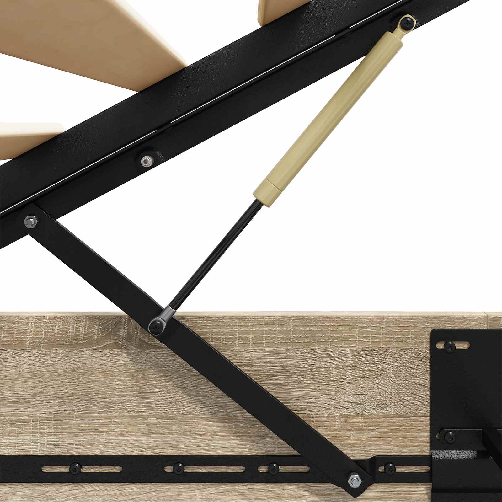 Cadre de lit ottoman Chêne Sonoma 193 x 120 x 25 cm - XIOS