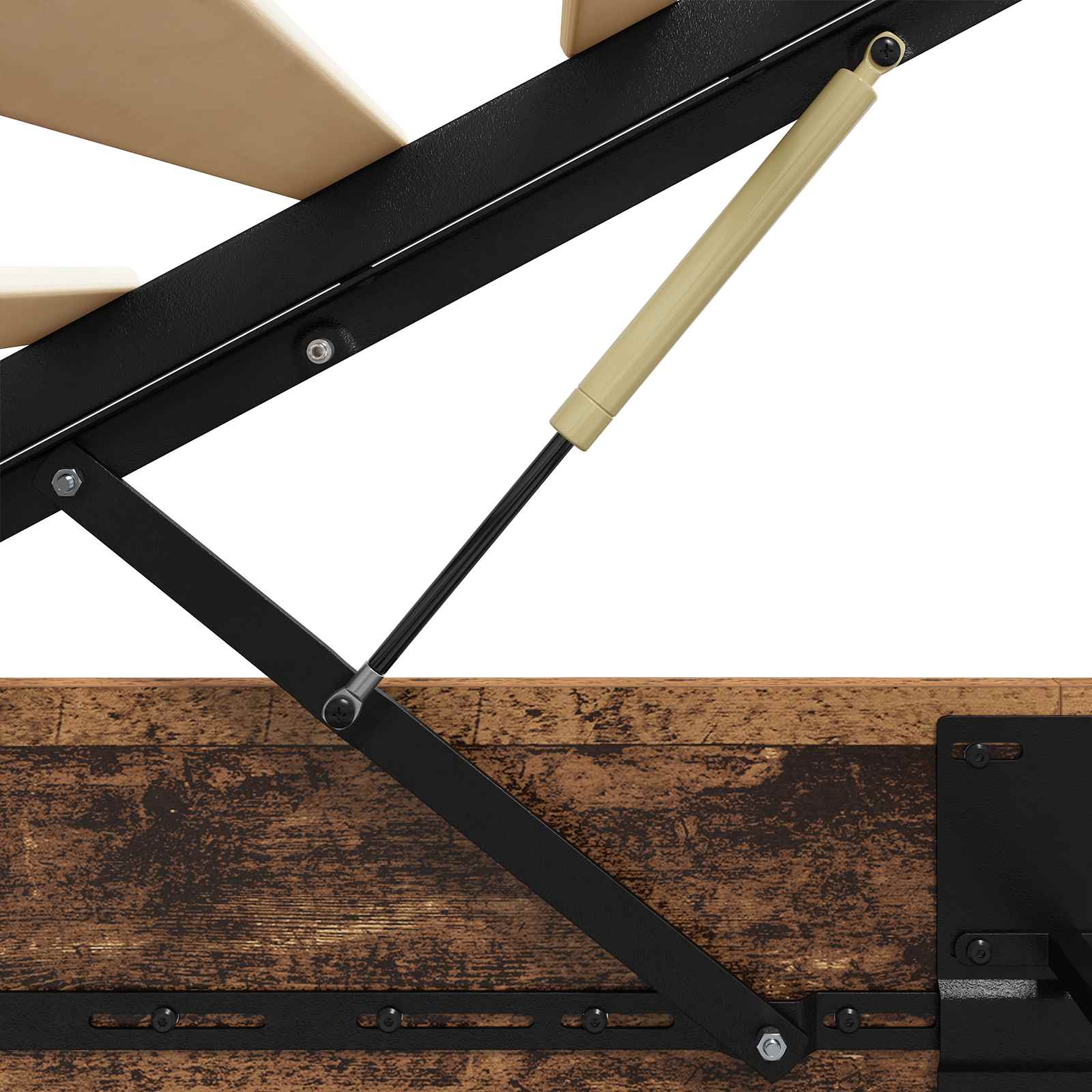 Cadre de lit ottoman Bois ancien 193 x 120 x 25 cm - XIOS