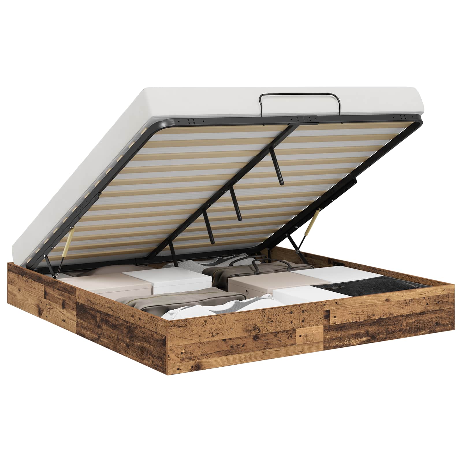 Cadre de lit ottoman Bois ancien 193 x 120 x 25 cm - XIOS