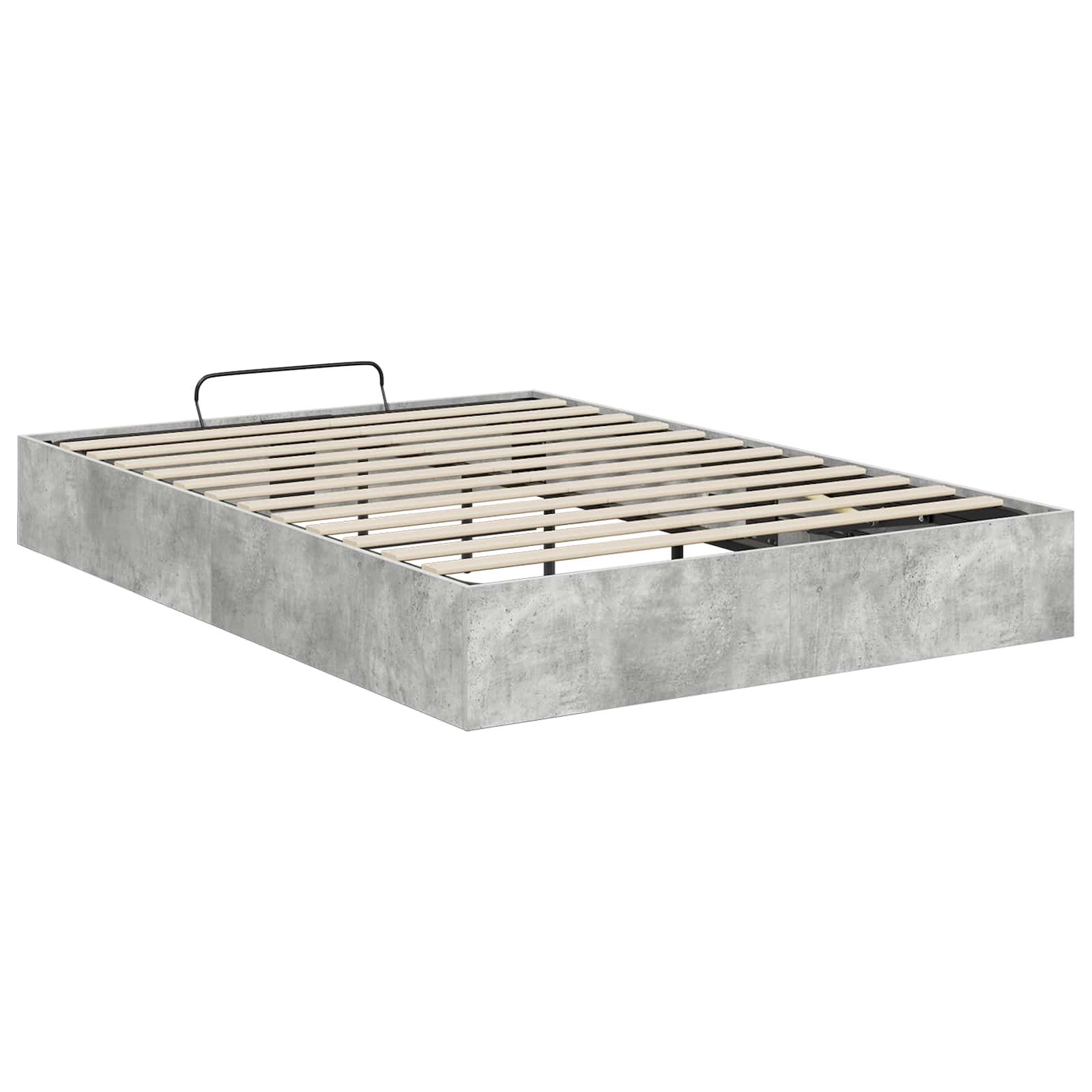 Cadre de lit ottoman avec stockage Gris béton 193 x 120 x 25 cm - XIOS