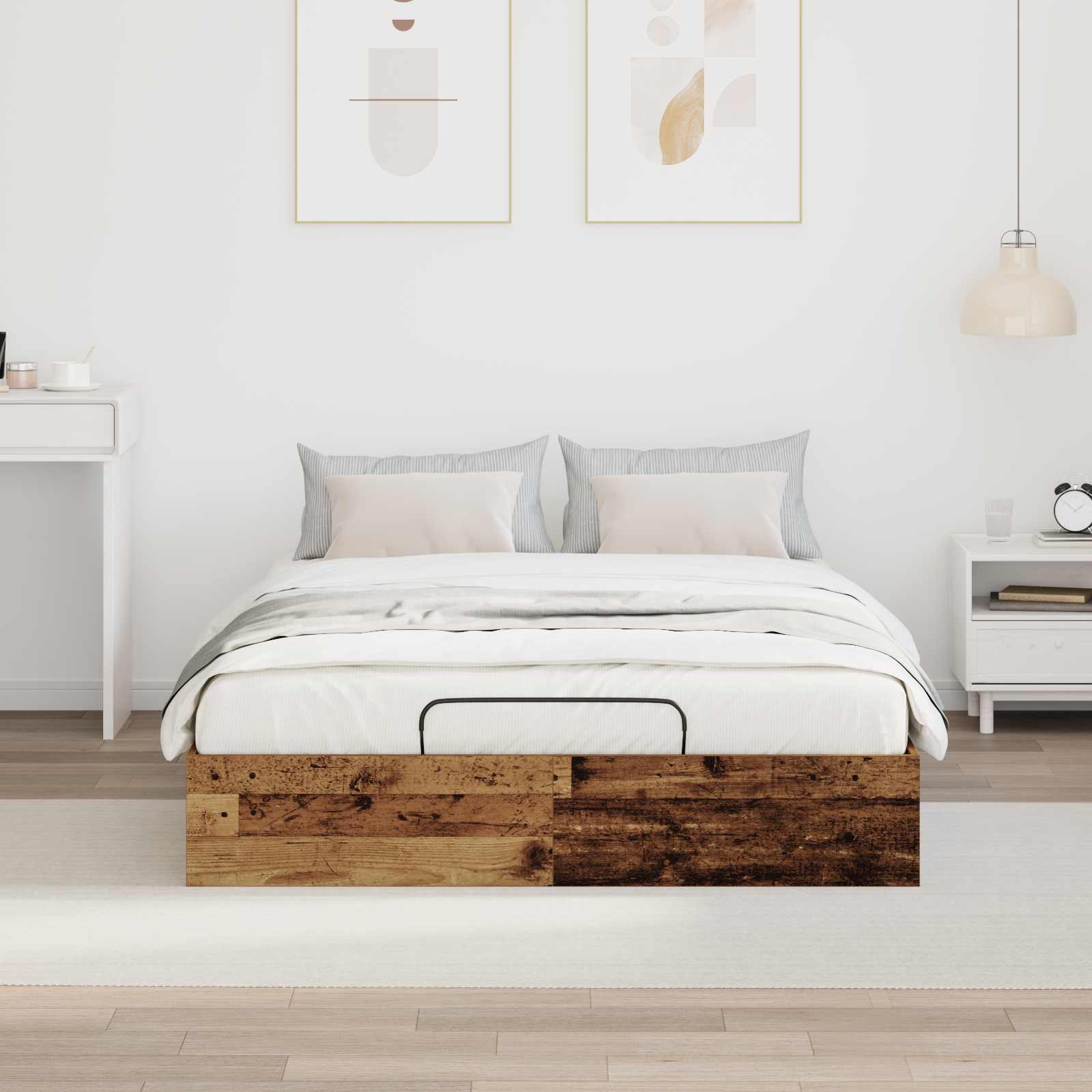 Cadre de lit ottoman Bois ancien 193 x 120 x 25 cm - XIOS
