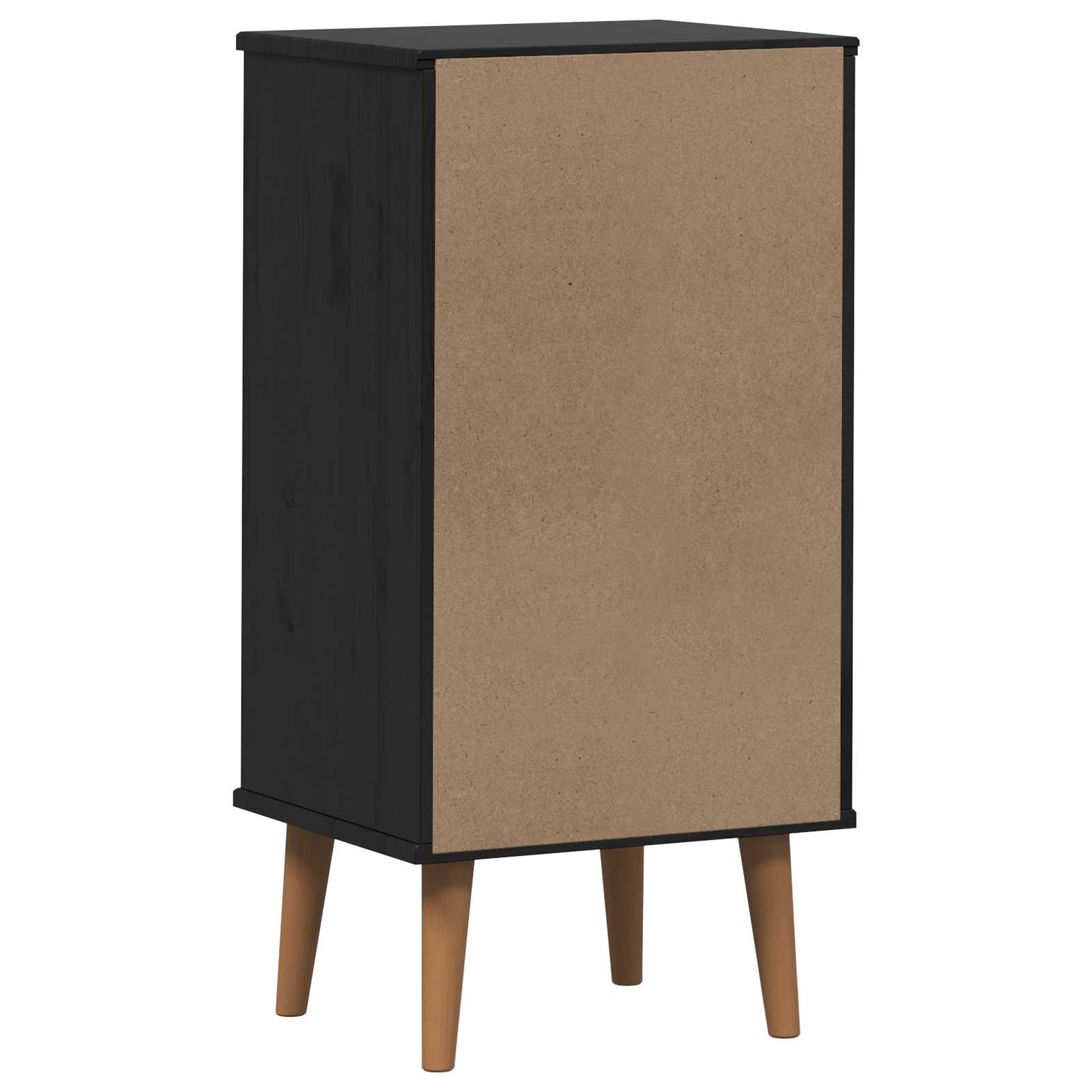 Commode MOLDE Noir 40 x 35 x 82 cm Bois de pin massif