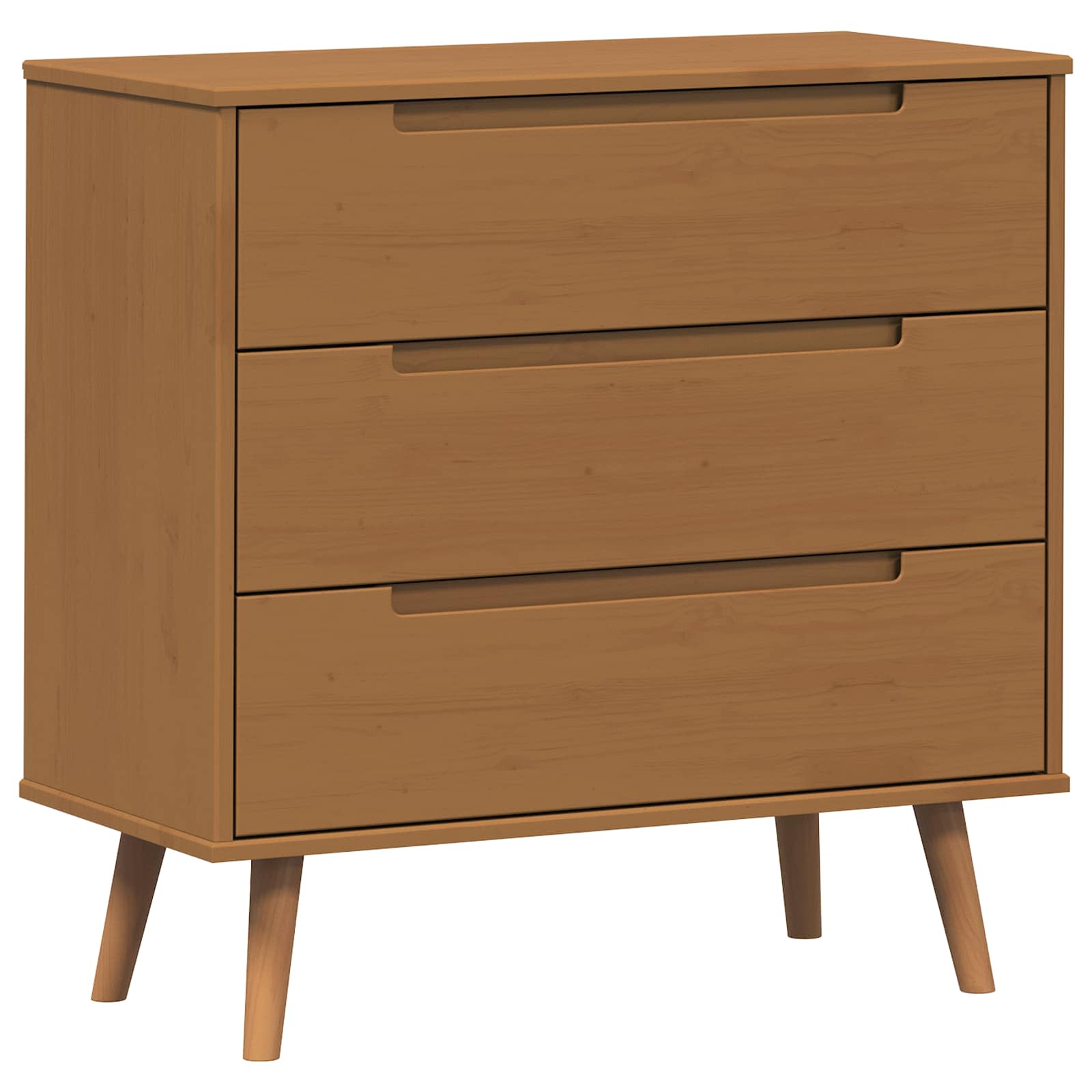 Commode MOLDE Caramel 80 x 40 x 80 cm Bois de pin massif