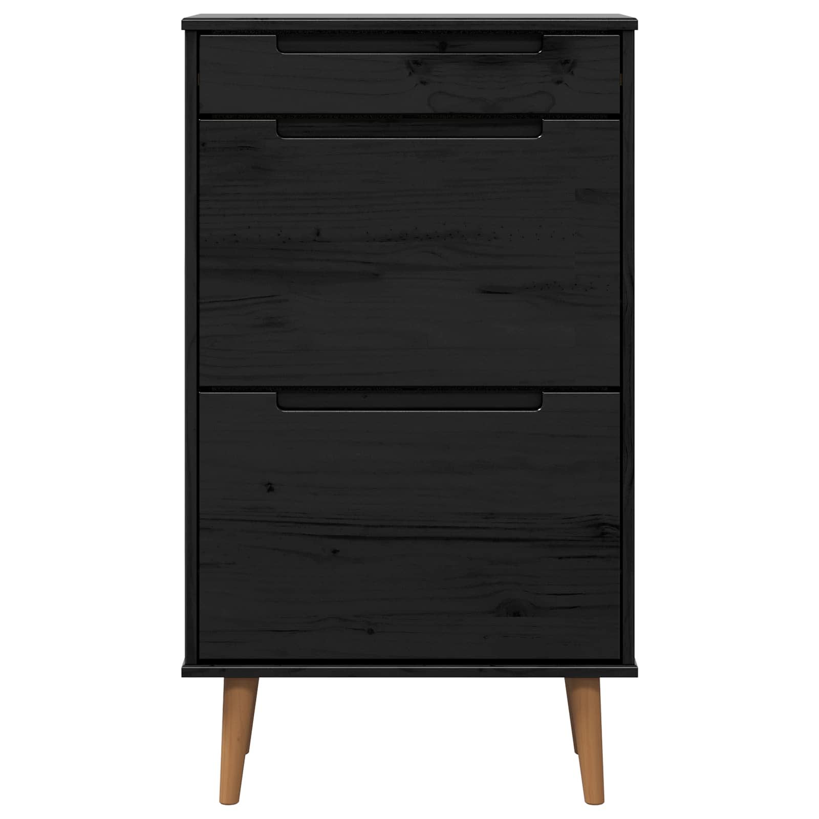 Cabinet à chaussures MOLDE 59,5 x 35 x 103 cm Noir