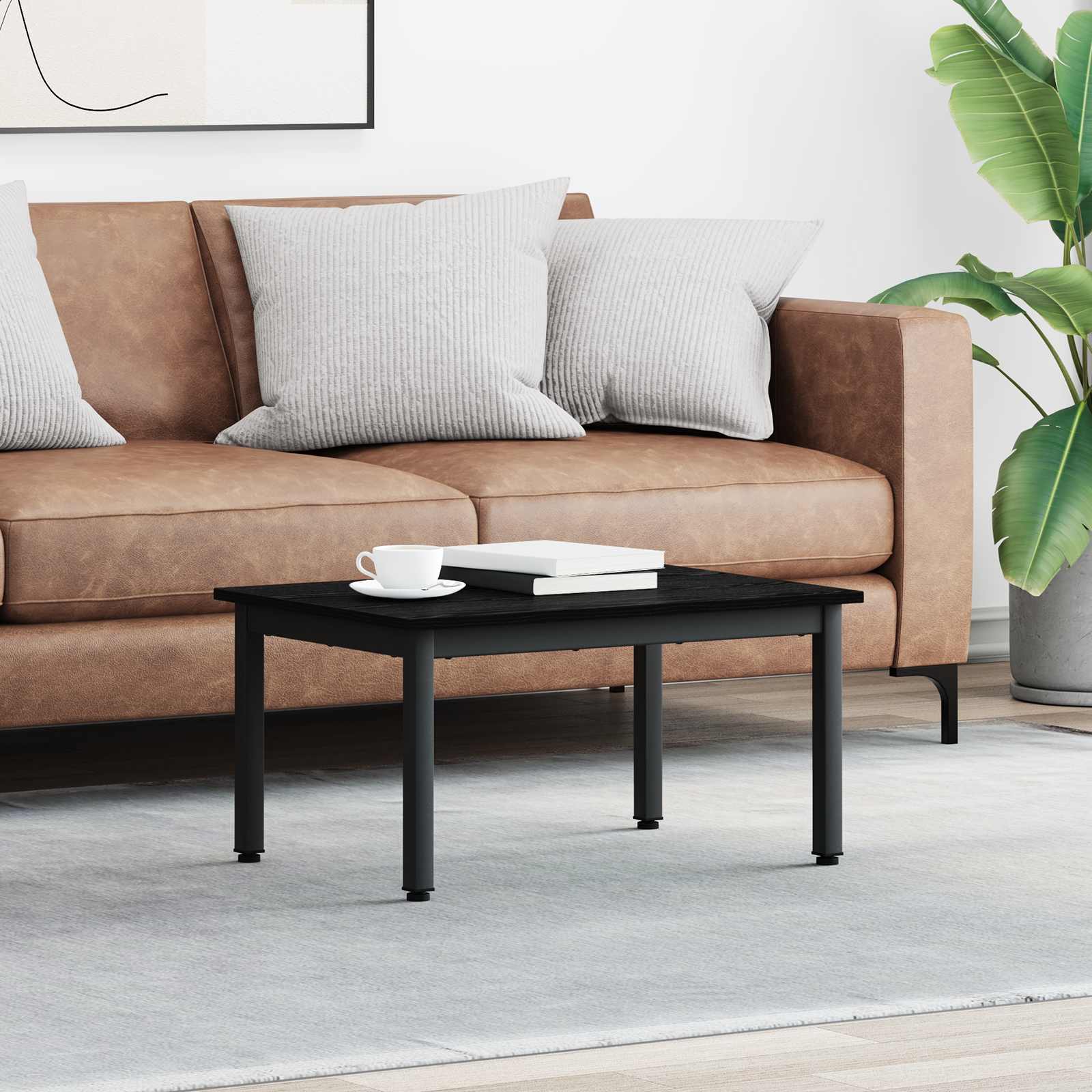 Table basse Chêne noir 70 x 50 x 36 cm Bois d'ingénierie - XIOS