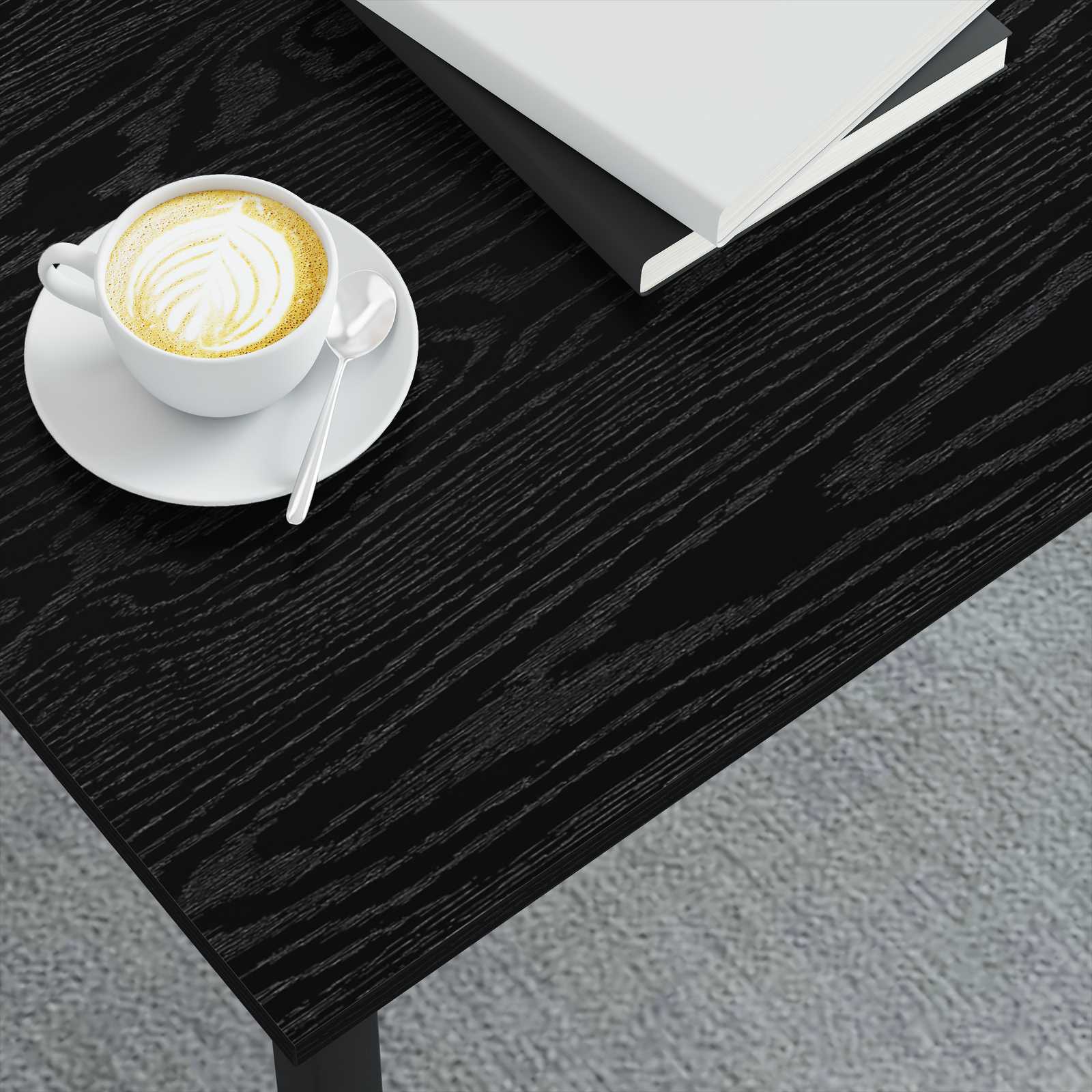 Table basse Chêne noir 100 x 100 x 45 cm Bois d'ingénierie - XIOS