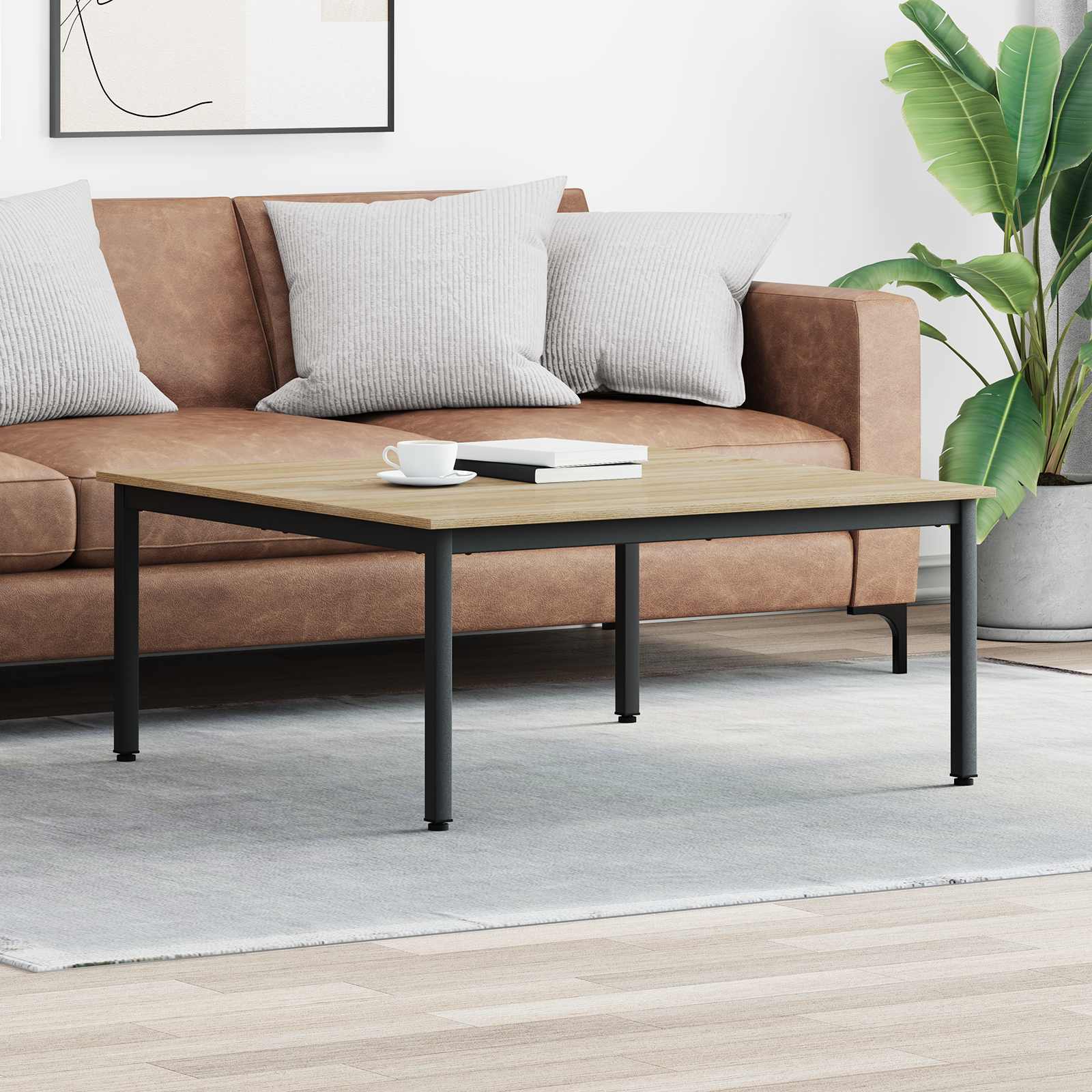 Table basse Sonoma 100 x 100 x 45 cm Bois d'ingénierie - XIOS