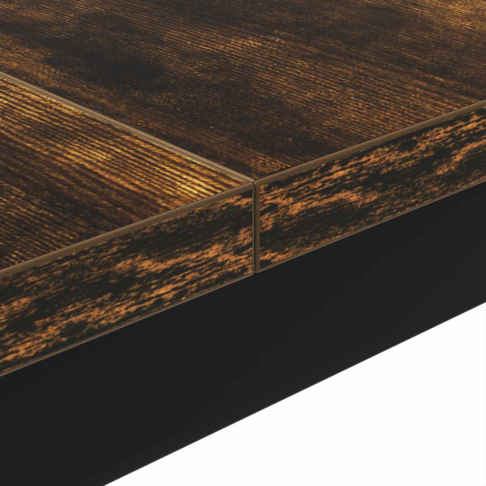 Table basse Chêne Fumé 100 x 100 x 45 cm Bois d'ingénierie - XIOS