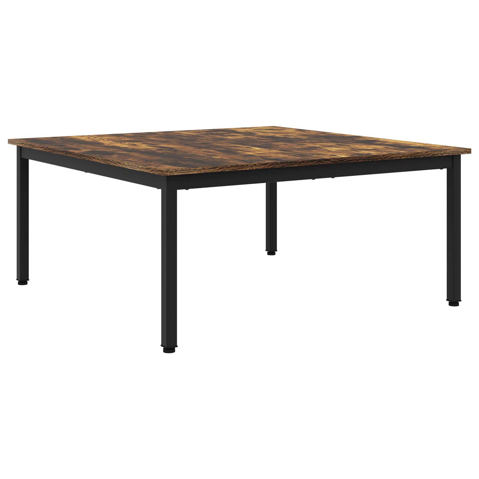 Table basse Chêne Fumé 100 x 100 x 45 cm Bois d'ingénierie - XIOS