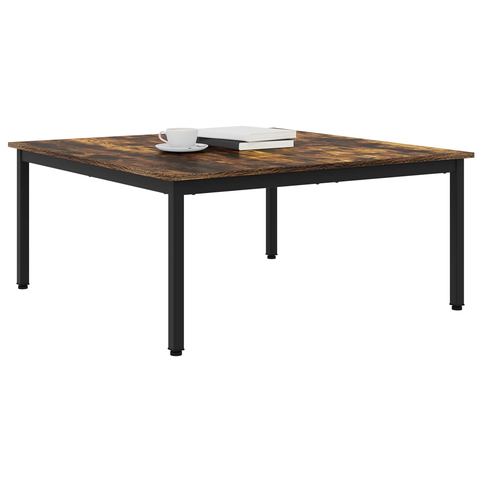 Table basse Chêne Fumé 100 x 100 x 45 cm Bois d'ingénierie - XIOS