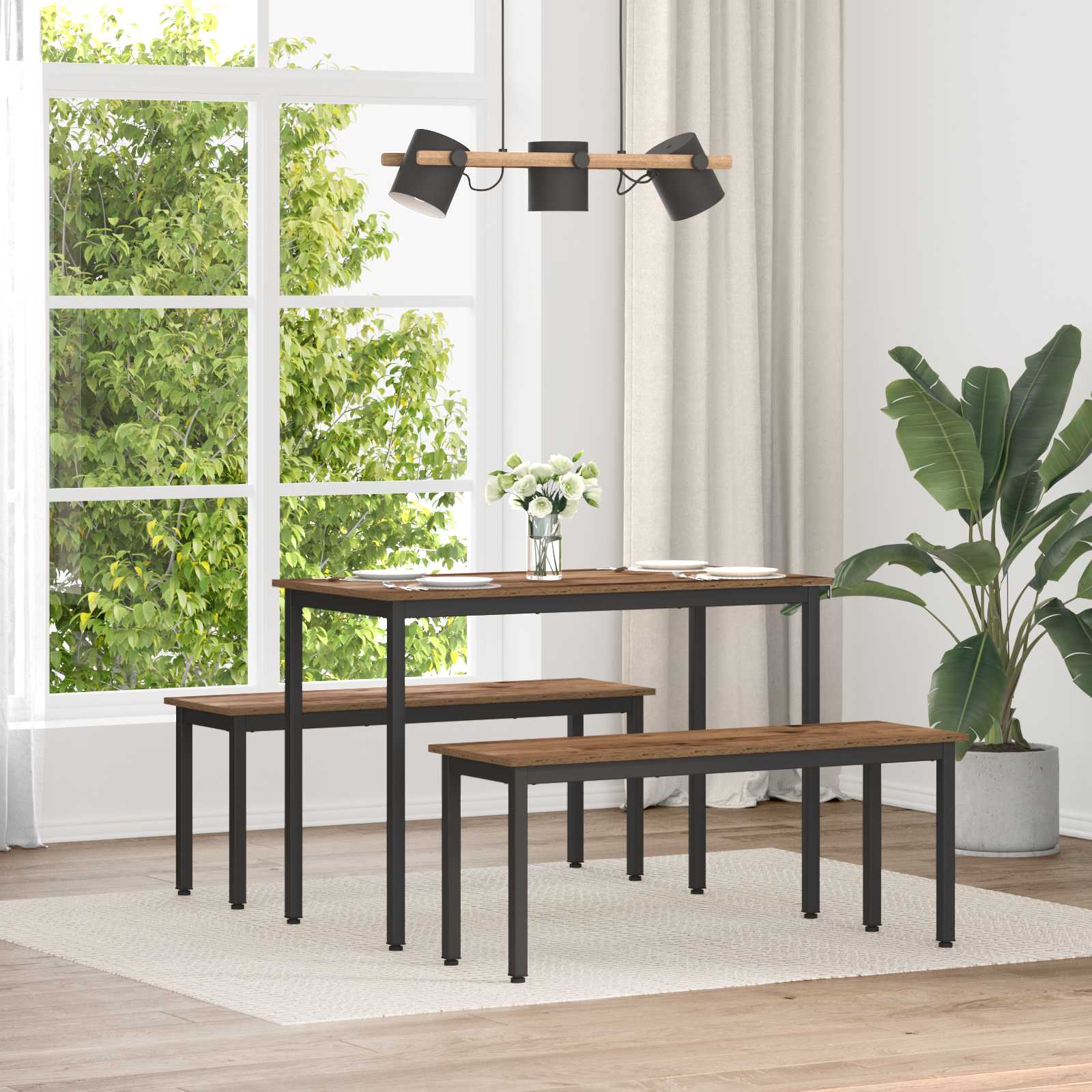 banc Bois ancien 110 x 35 x 45 cm Bois d'ingénierie - XIOS