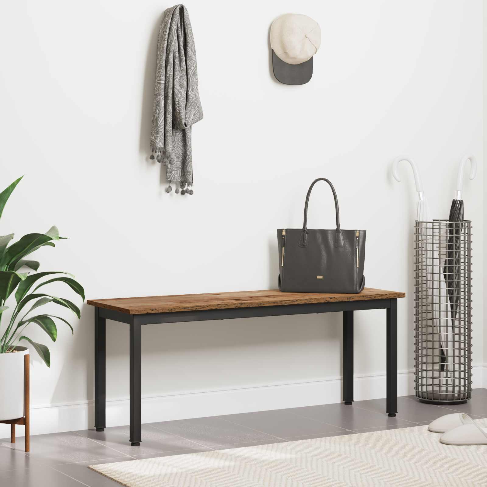 banc Bois ancien 110 x 35 x 45 cm Bois d'ingénierie - XIOS