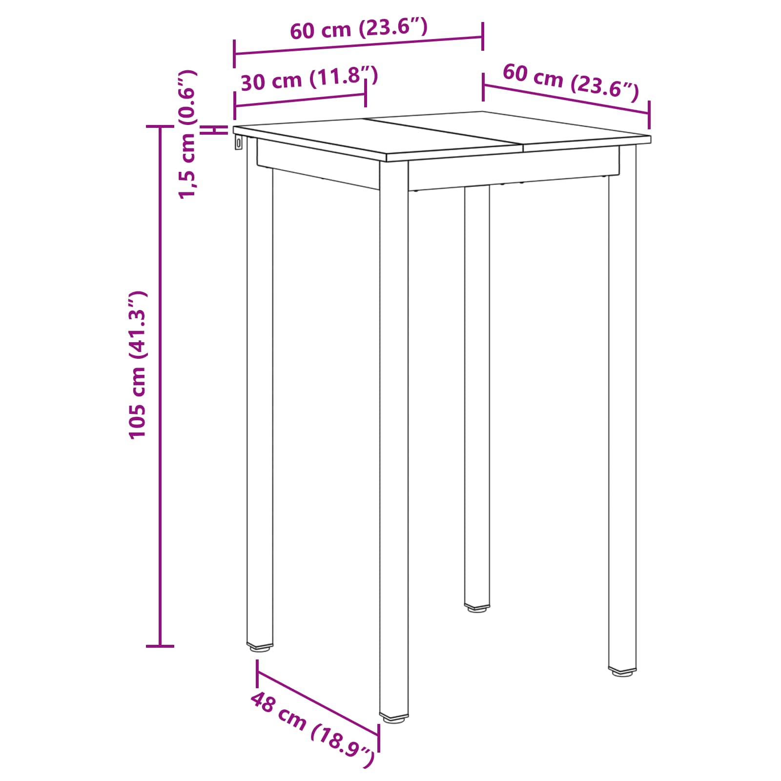 Table de salle à manger / Table de repas Bois d'ingénierie - XIOS