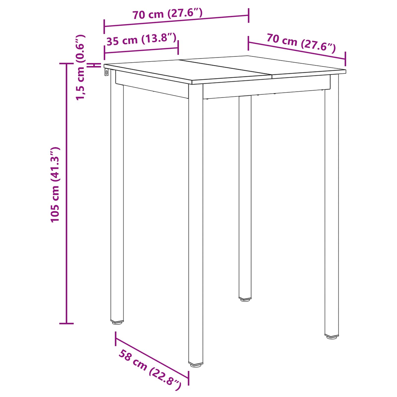 Table de salle à manger / Table de repas Bois d'ingénierie - XIOS