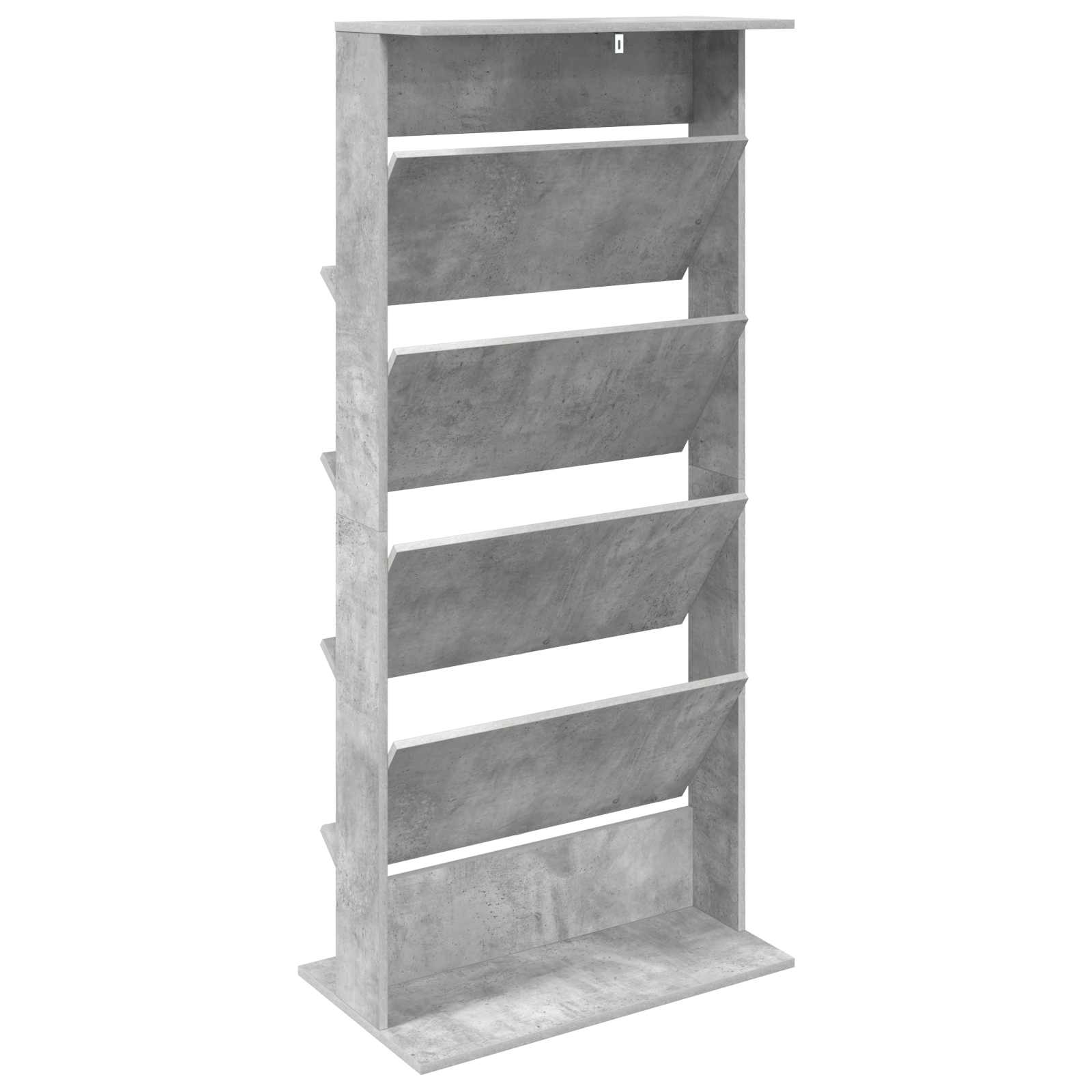 Étagère à magazines avec étagère Gris béton 70 x 41 x 156 cm - XIOS