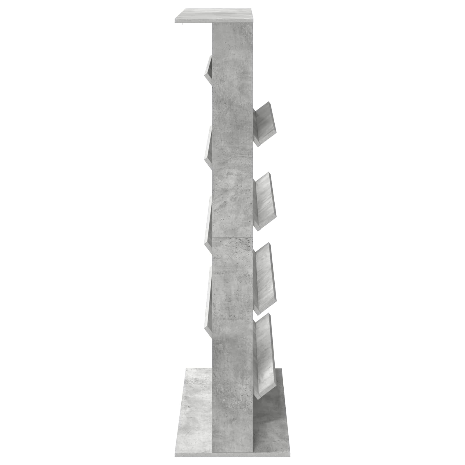 Étagère à magazines avec étagère Gris béton 70 x 41 x 156 cm - XIOS