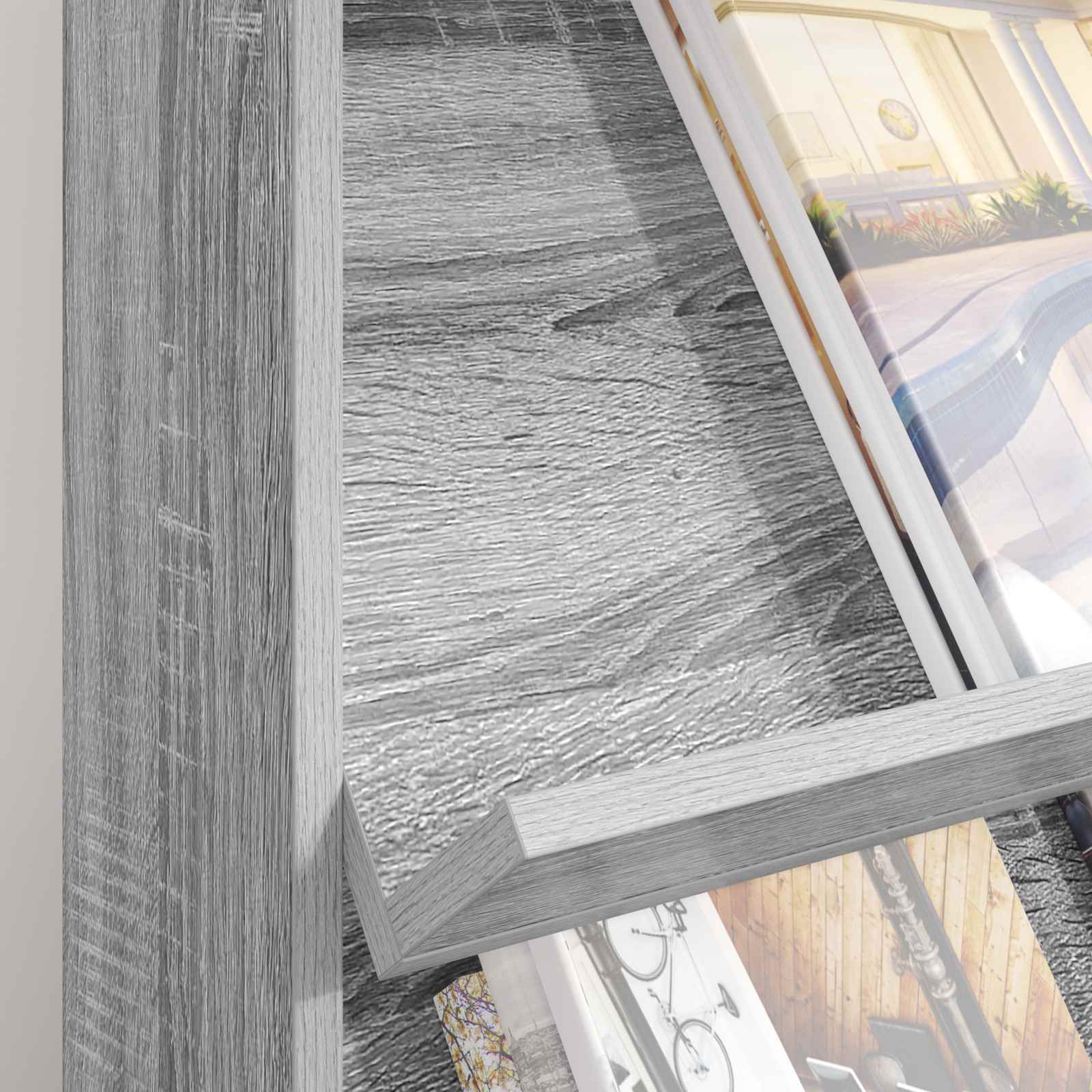 Étagère à magazines avec étagère Gris Sonoma 70 x 41 x 156 cm - XIOS