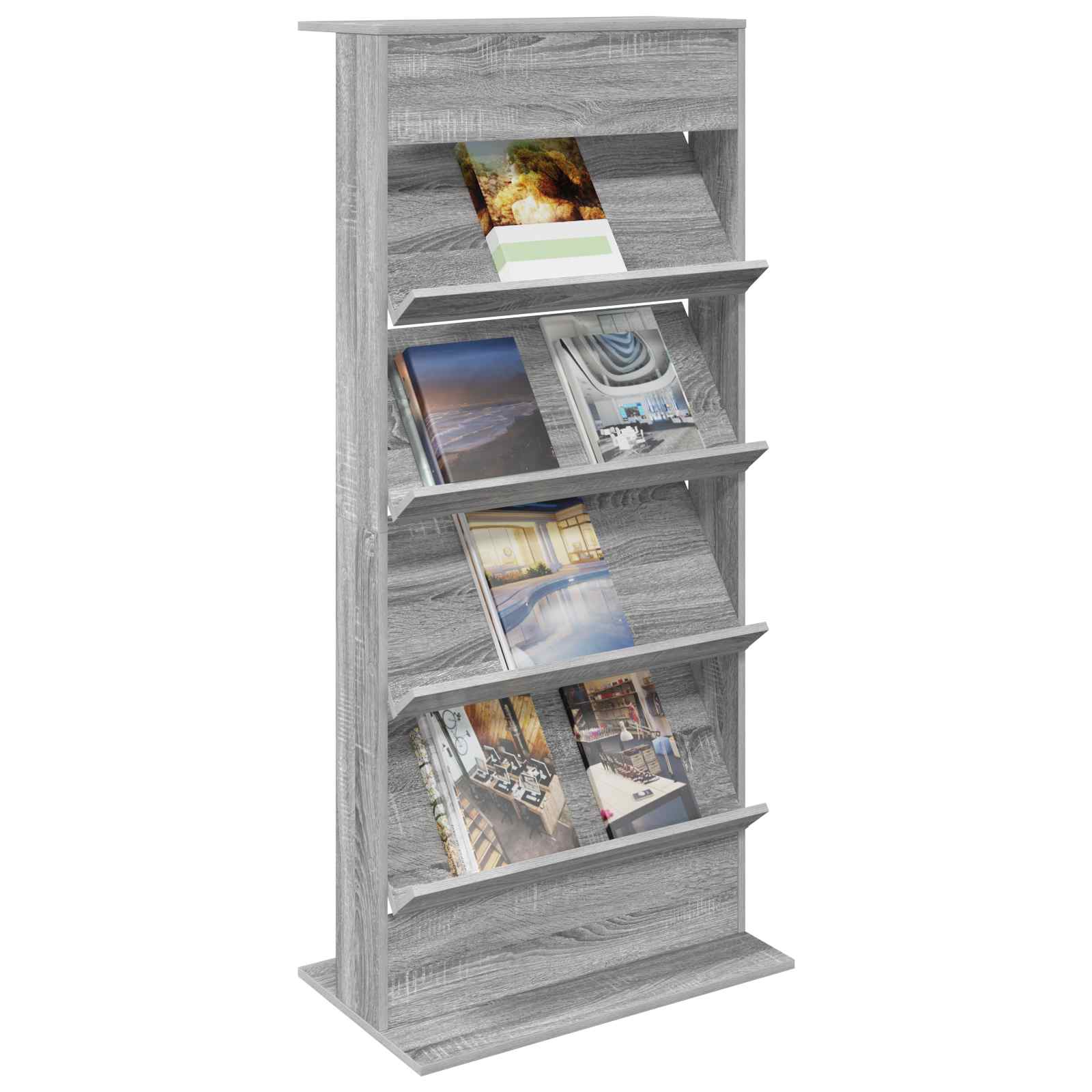 Étagère à magazines avec étagère Gris Sonoma 70 x 41 x 156 cm - XIOS