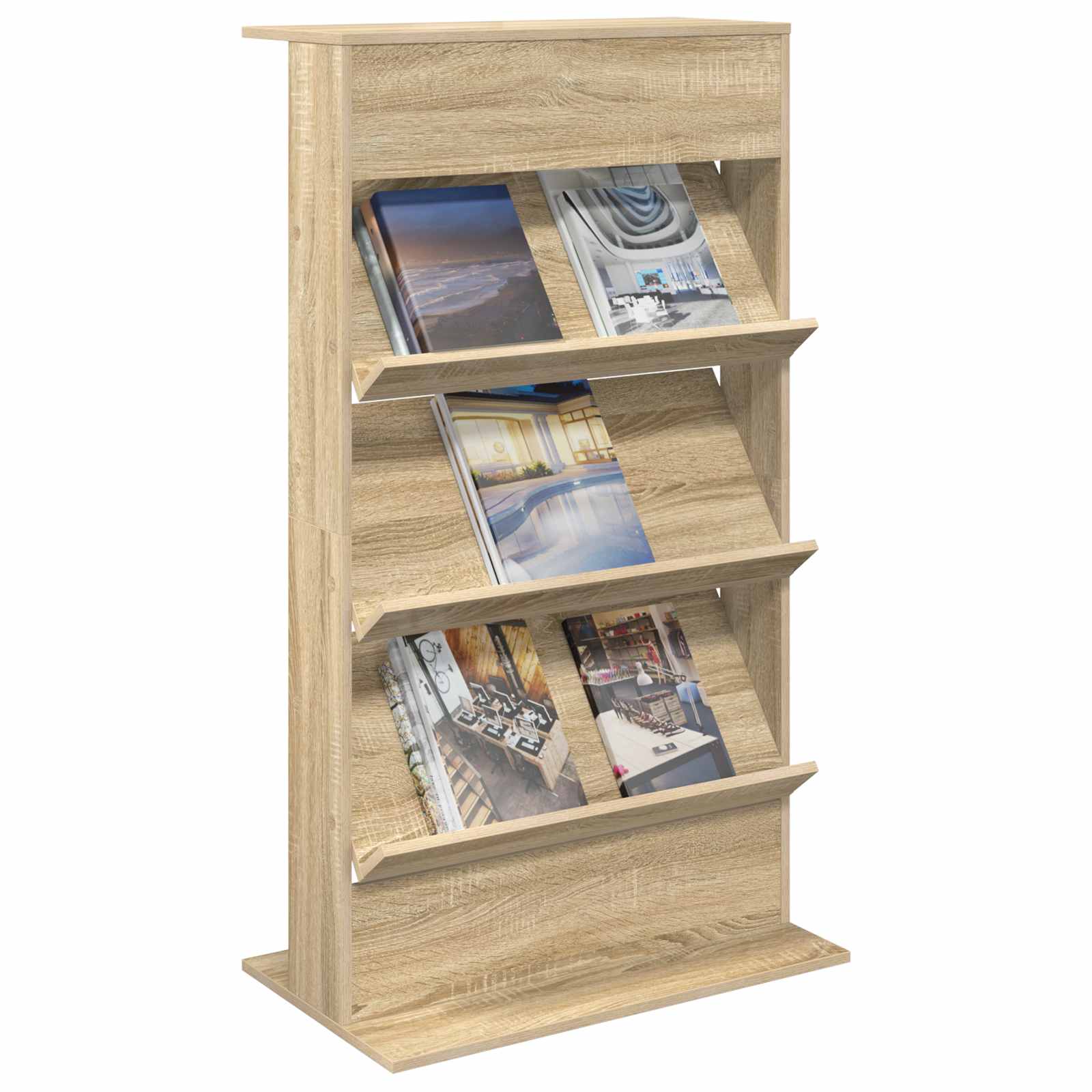 Étagère à magazines avec étagère Chêne Sonoma 70 x 41 x 126 cm - XIOS