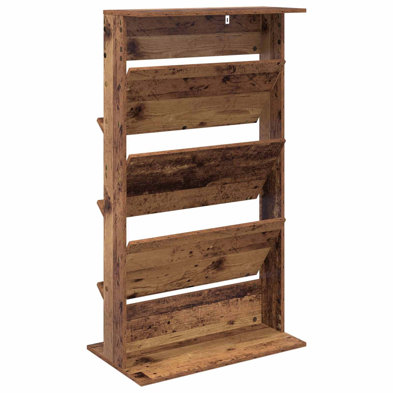 Étagère à magazines avec étagère Bois ancien 70 x 41 x 126 cm - XIOS