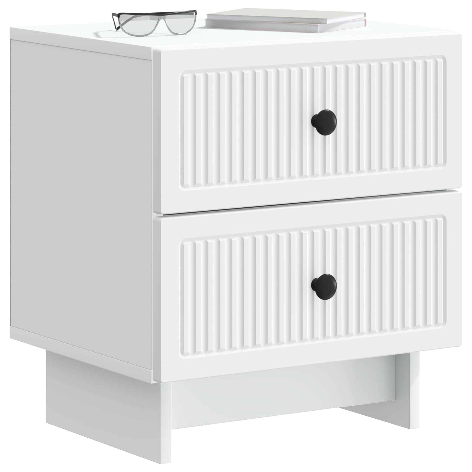 Cabinet de chevet avec tiroir 2 pcs Blanc 43 x 34,5 x 47,5 cm - XIOS