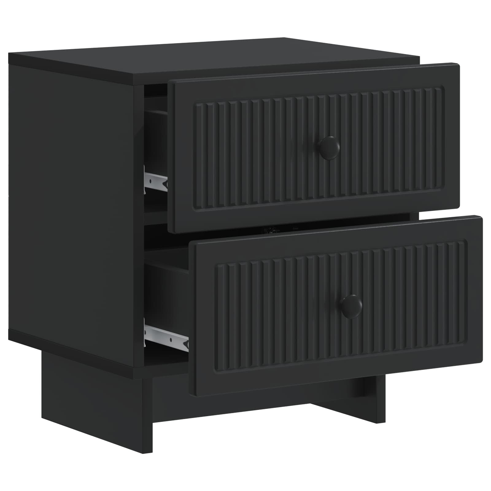 Cabinet de chevet avec tiroir 2 pcs Noir 43 x 34,5 x 47,5 cm - XIOS