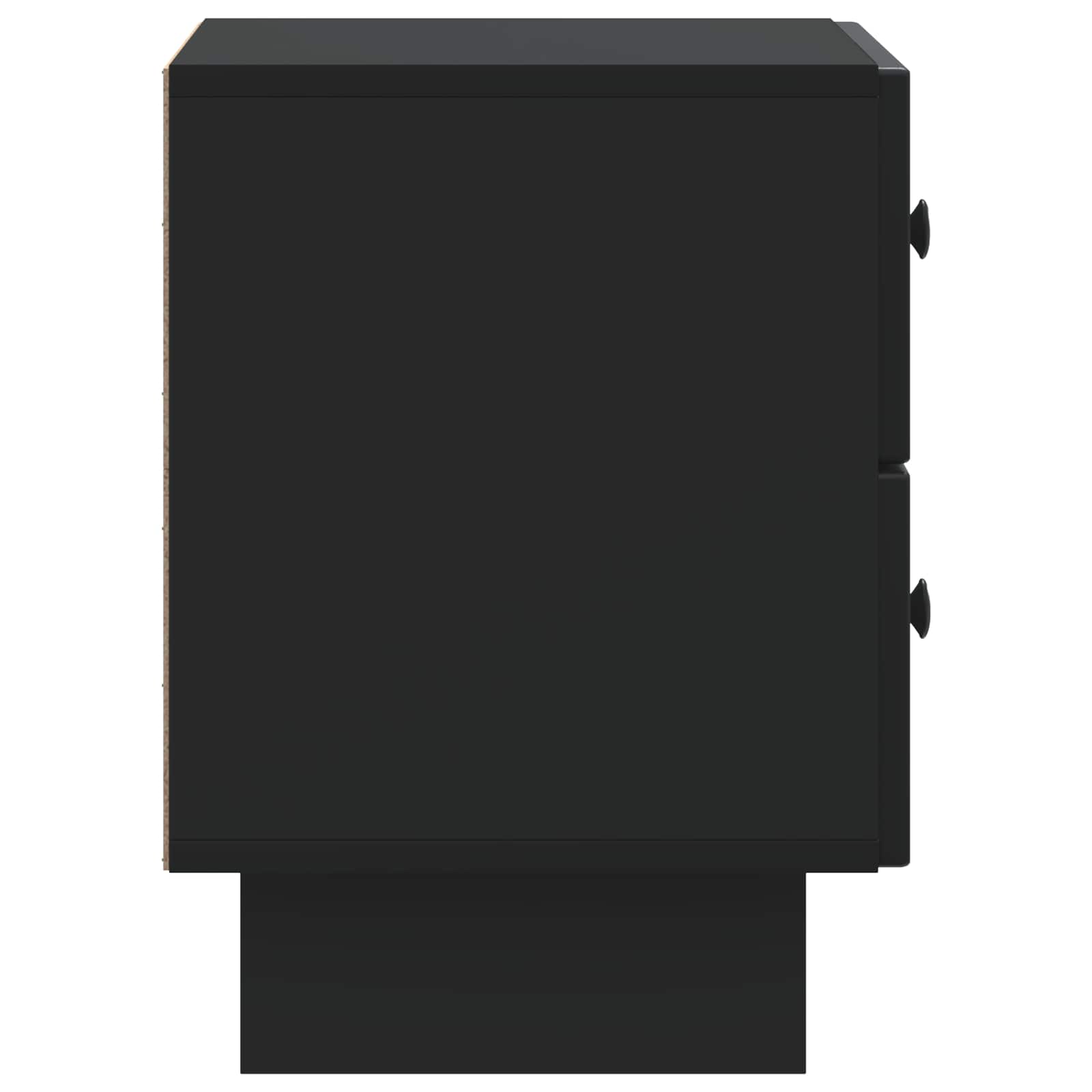 Cabinet de chevet avec tiroir 2 pcs Noir 43 x 34,5 x 47,5 cm - XIOS