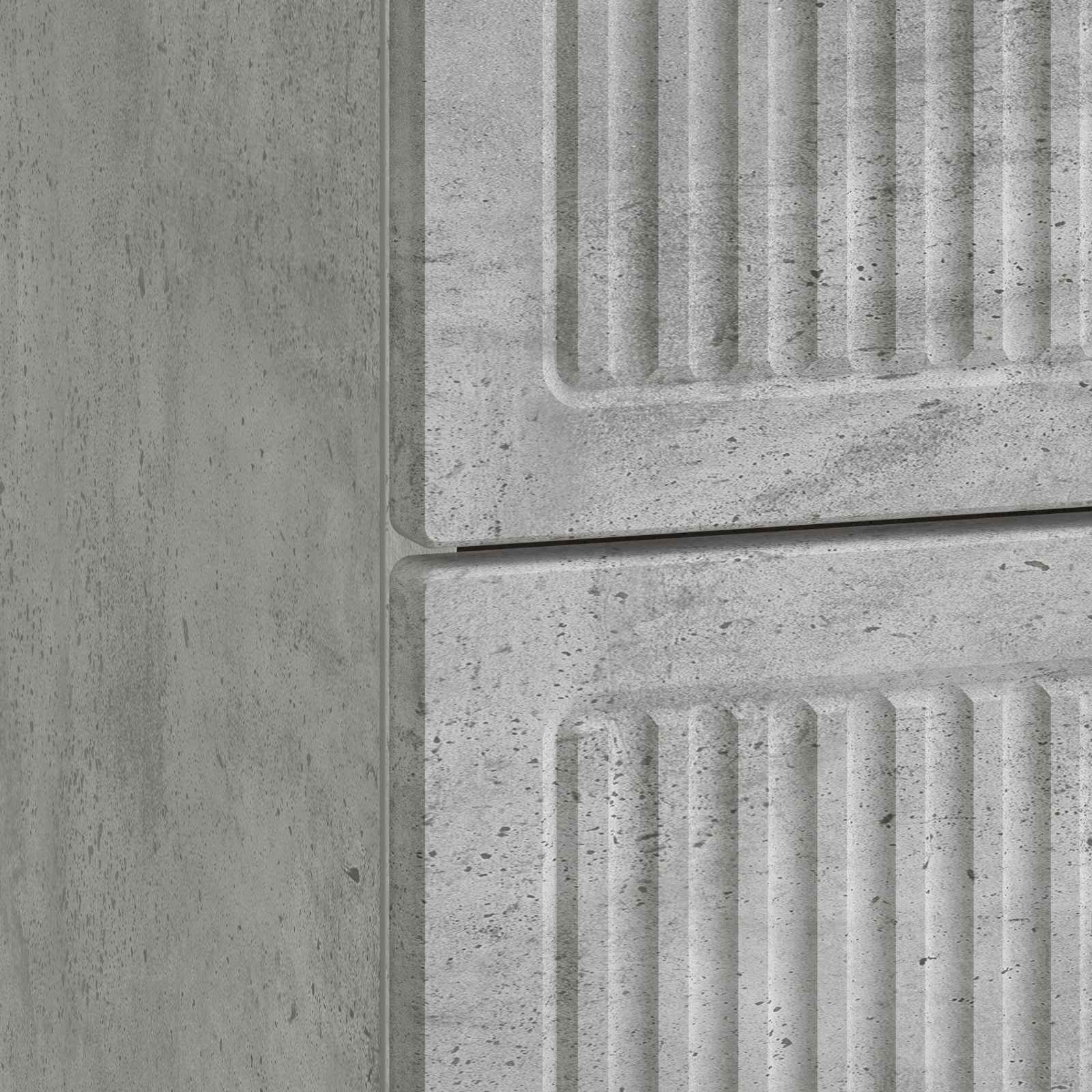 Cabinet de chevet 2 pcs Gris béton 43 x 34,5 x 47,5 cm - XIOS